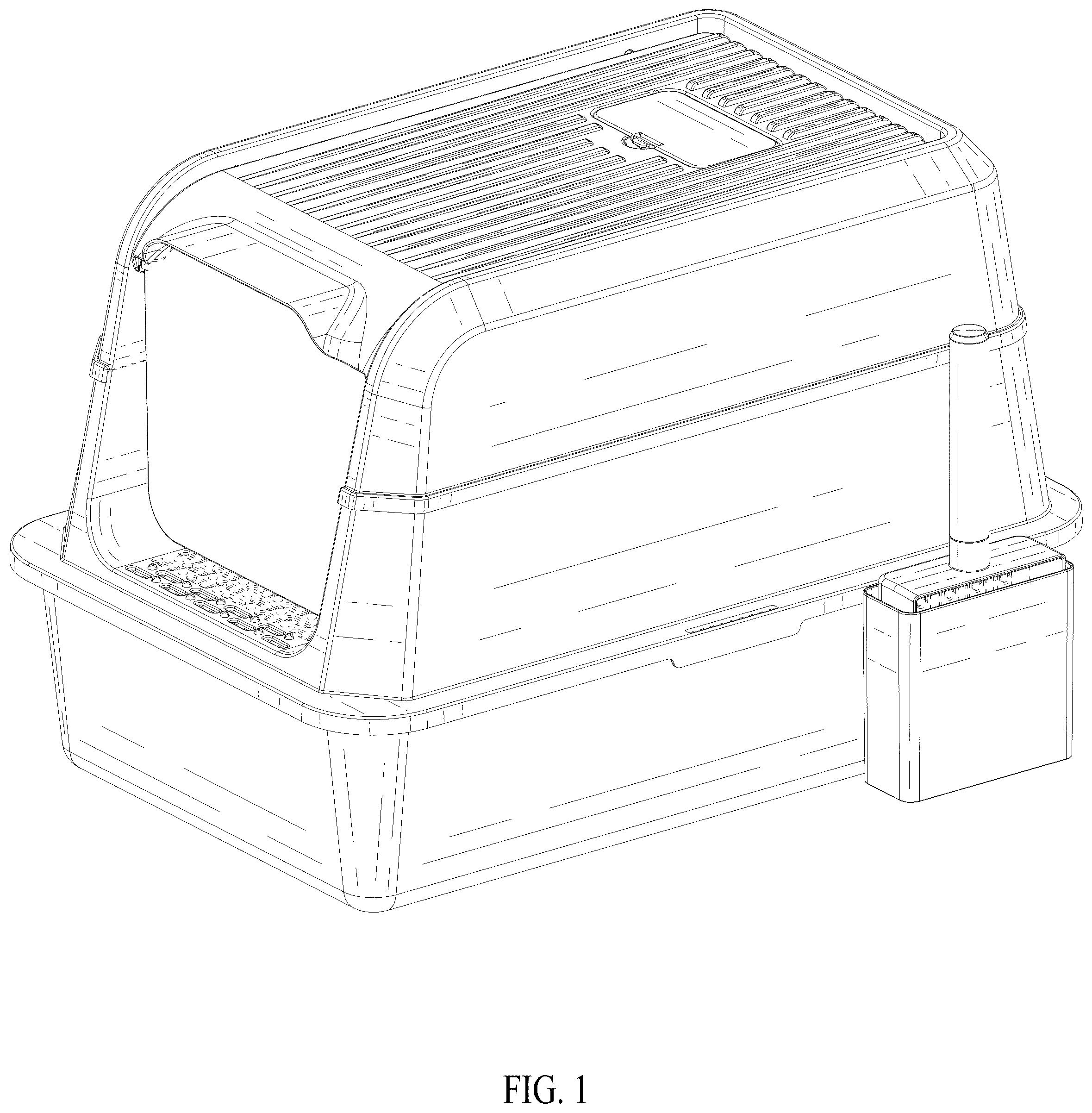 Patent USD1079151 Figure 1 – Cat litter pan