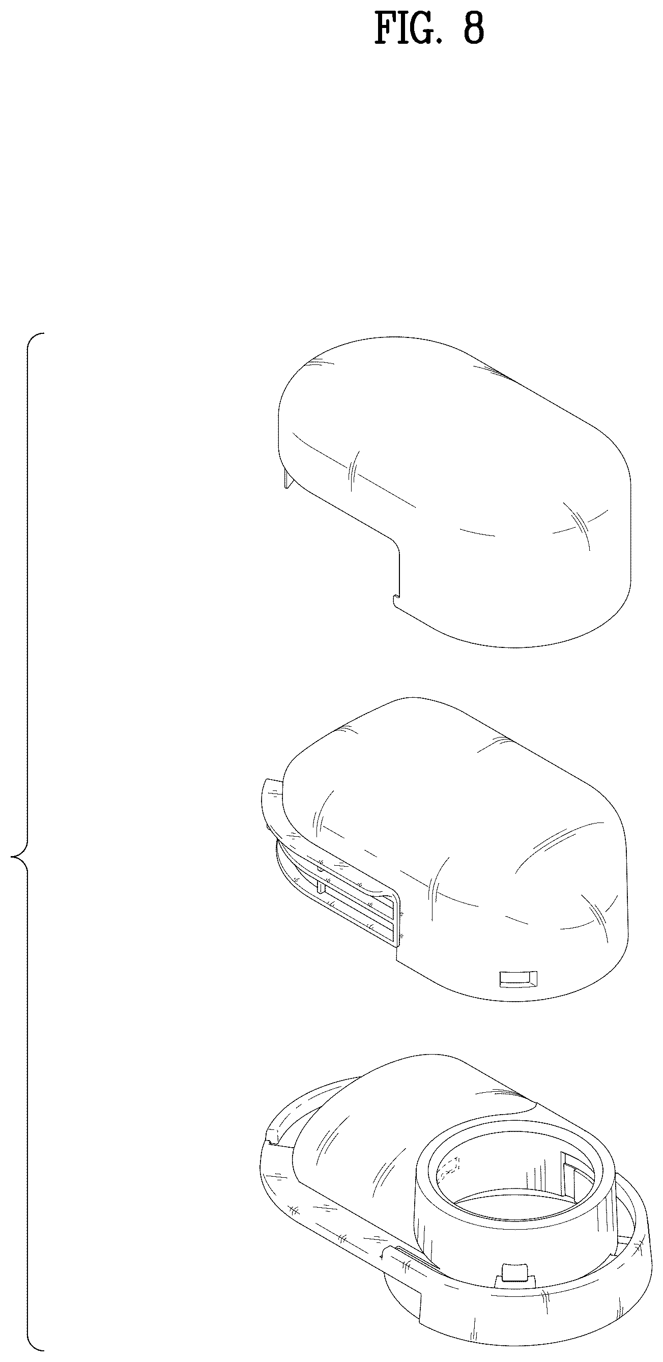 Patent USD1079157 Figure 8 – Hot air distributor for dishwasher