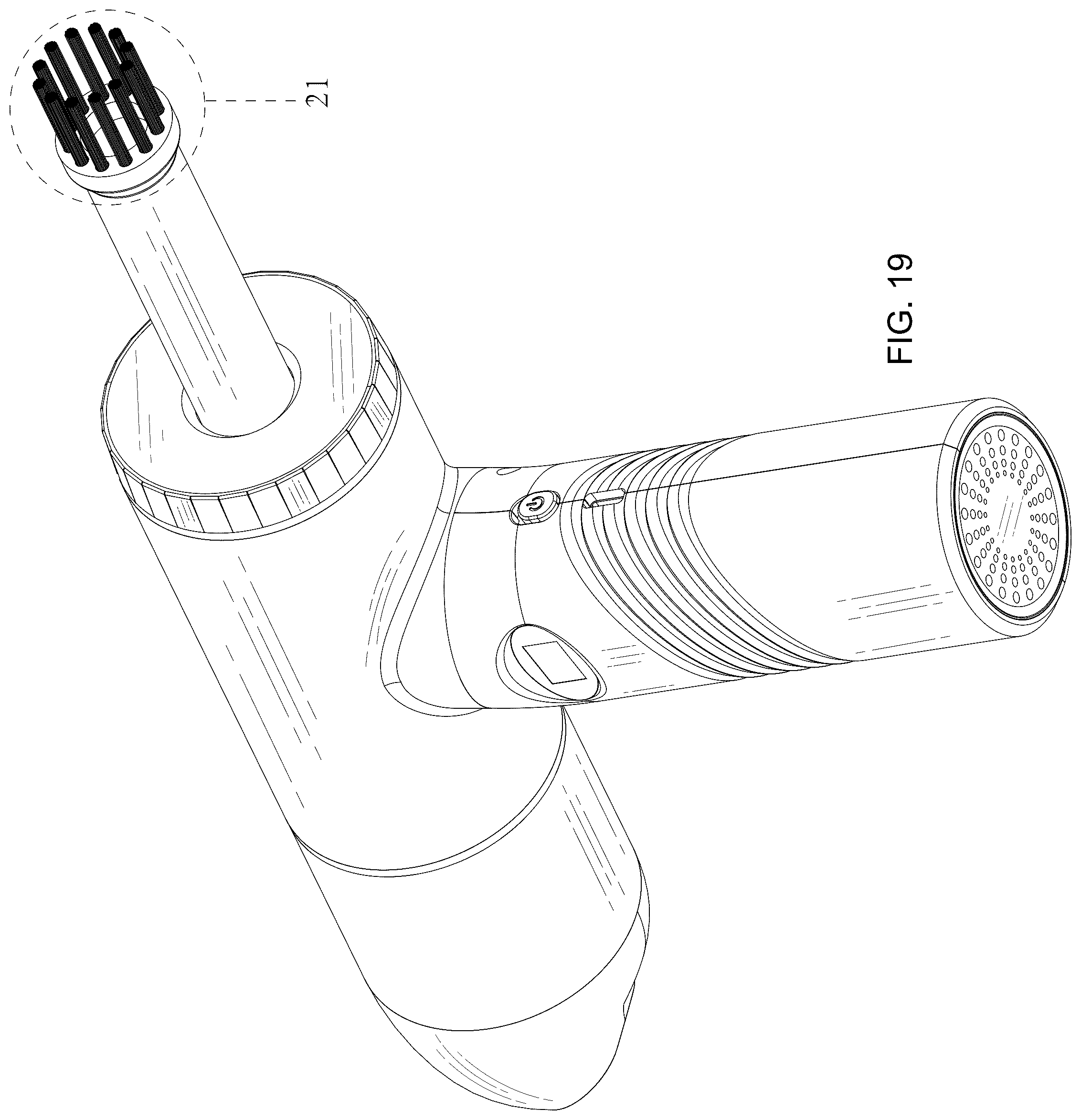 Patent USD1079160 Figure 19 – Combined blow and vacuum cleaner set