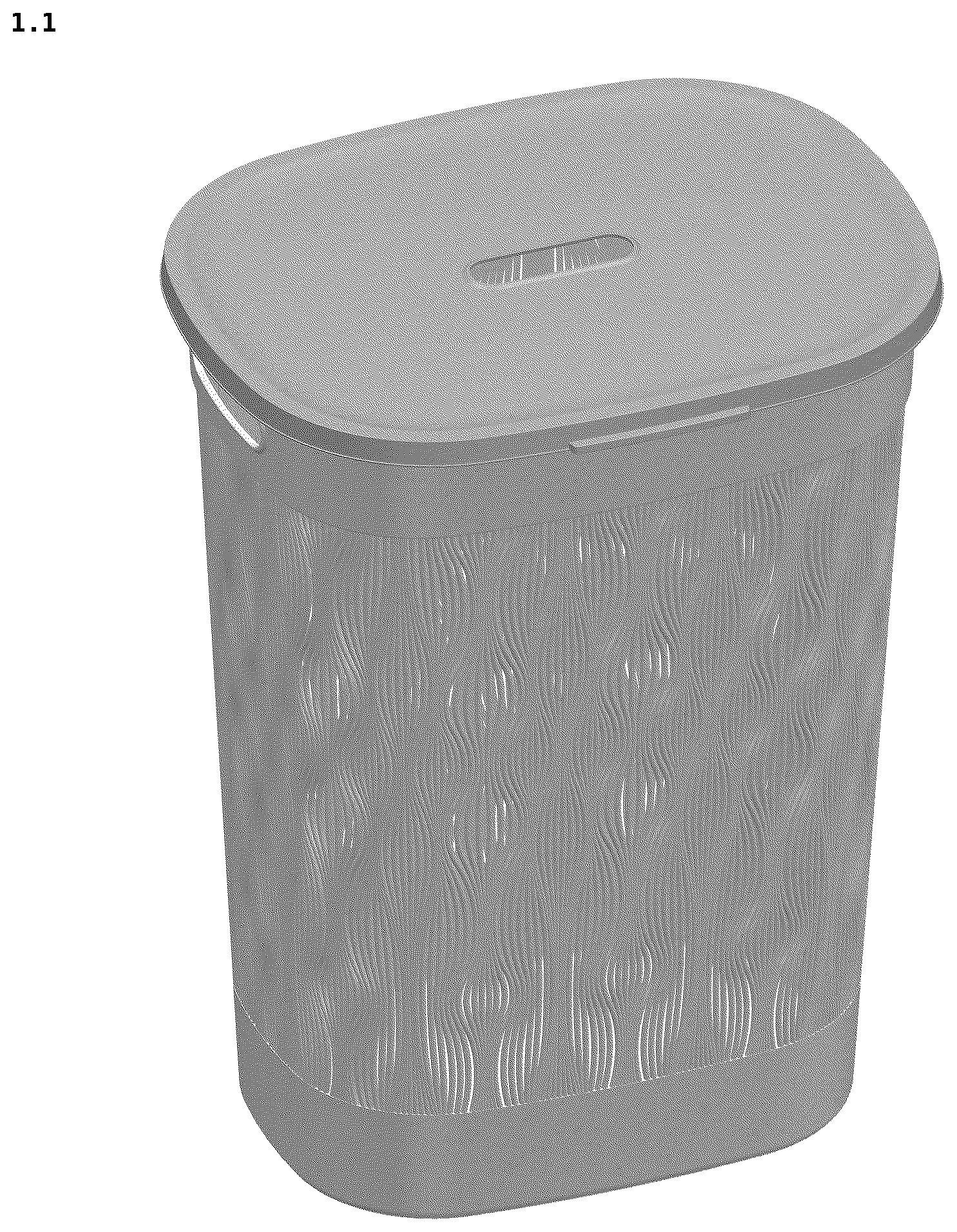 Patent USD1079164 Figure 1 – Storage basket for household purpose