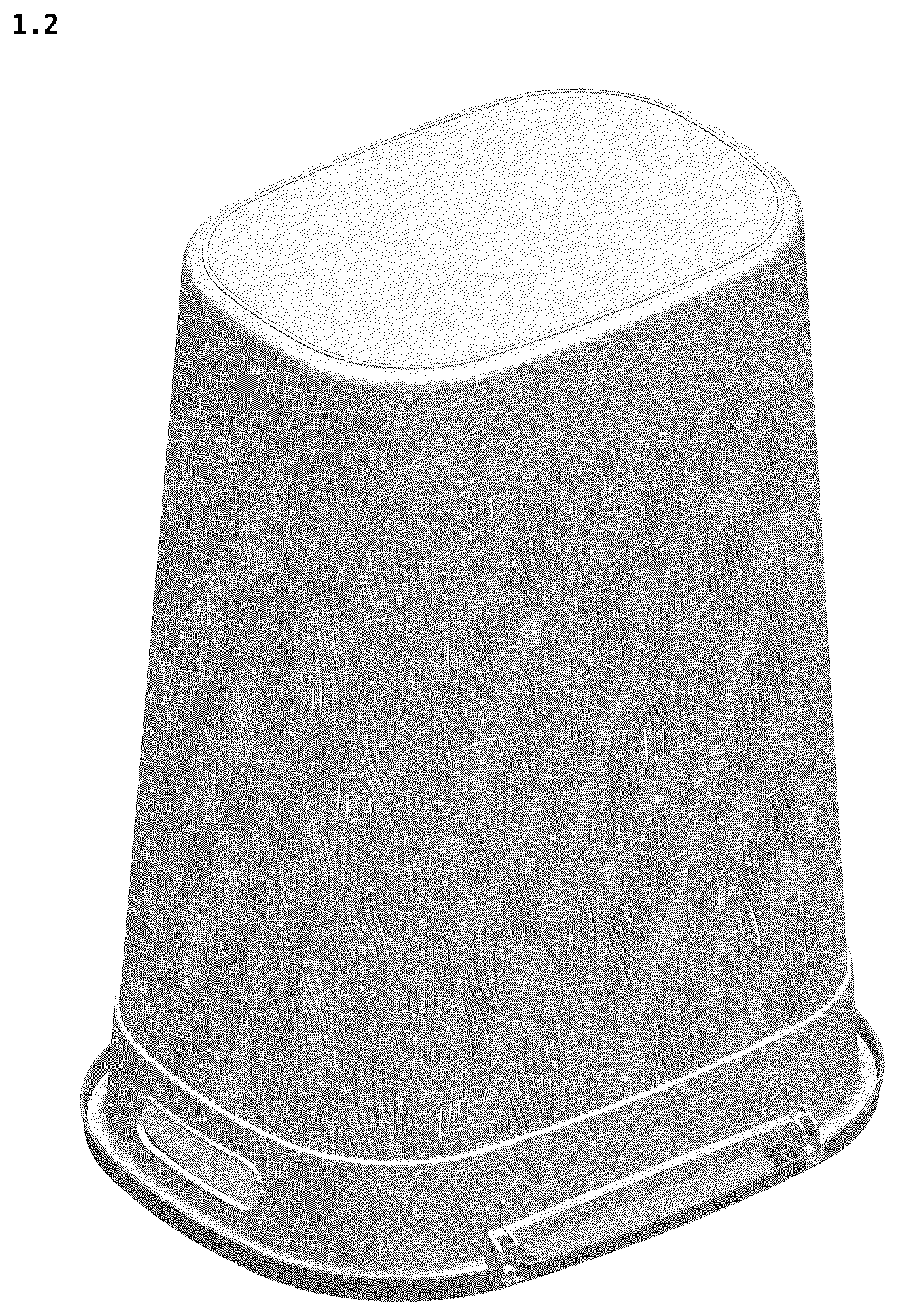 Patent USD1079164 Figure 2 – Storage basket for household purpose
