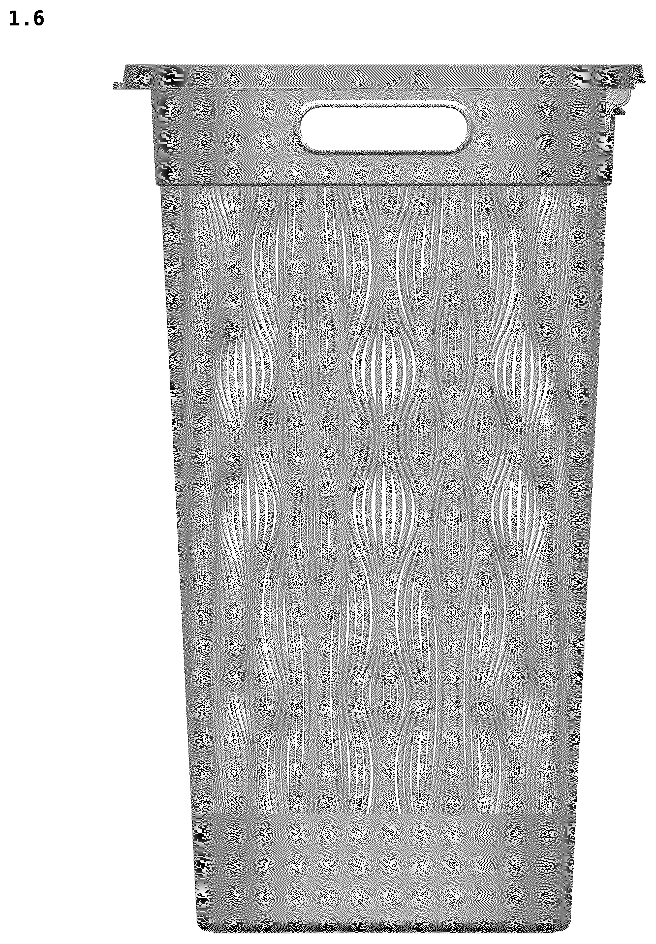 Patent USD1079164 Figure 6 – Storage basket for household purpose