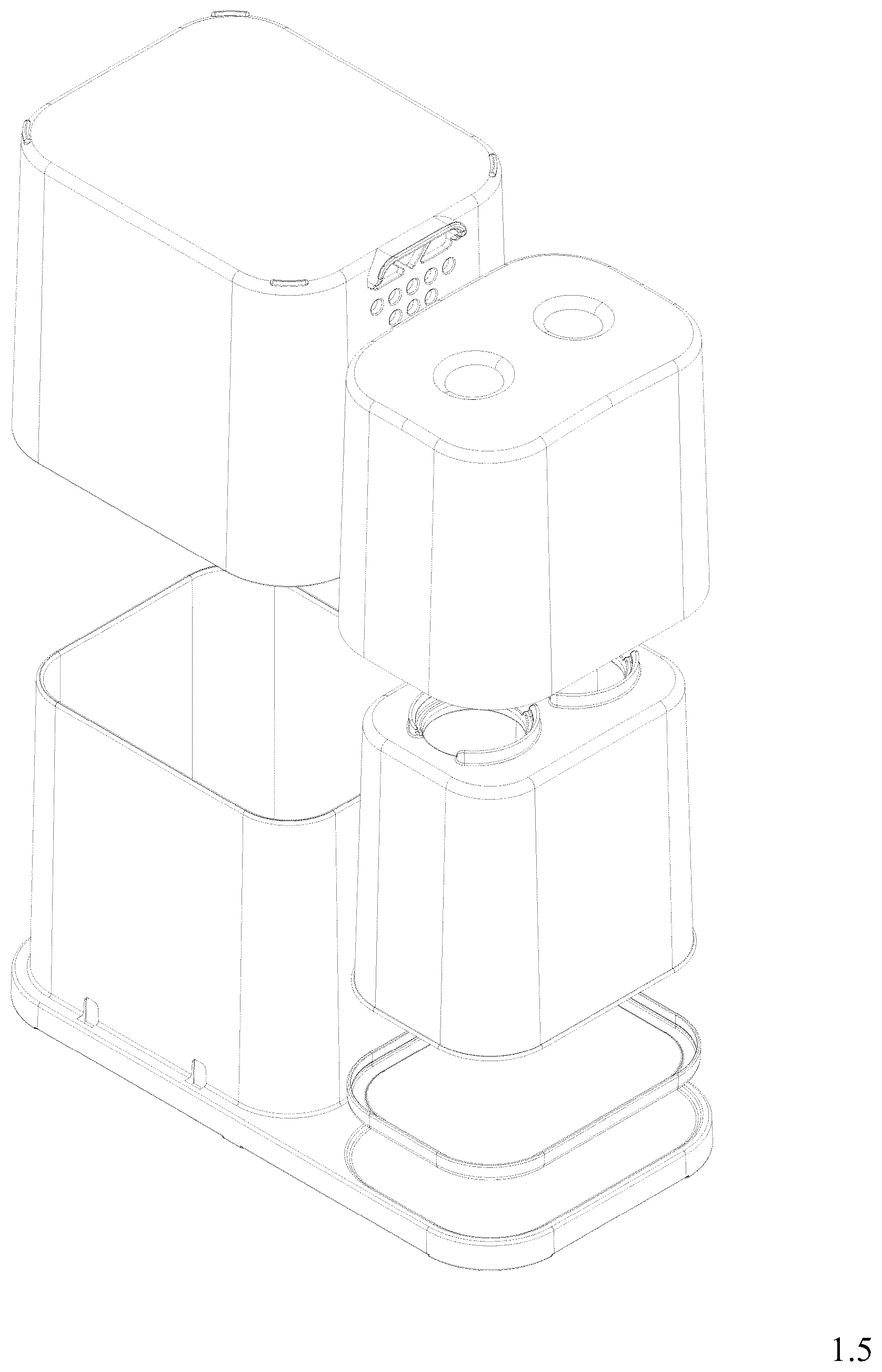Patent USD1079174 Figure 5 – Beverage capsule recycler