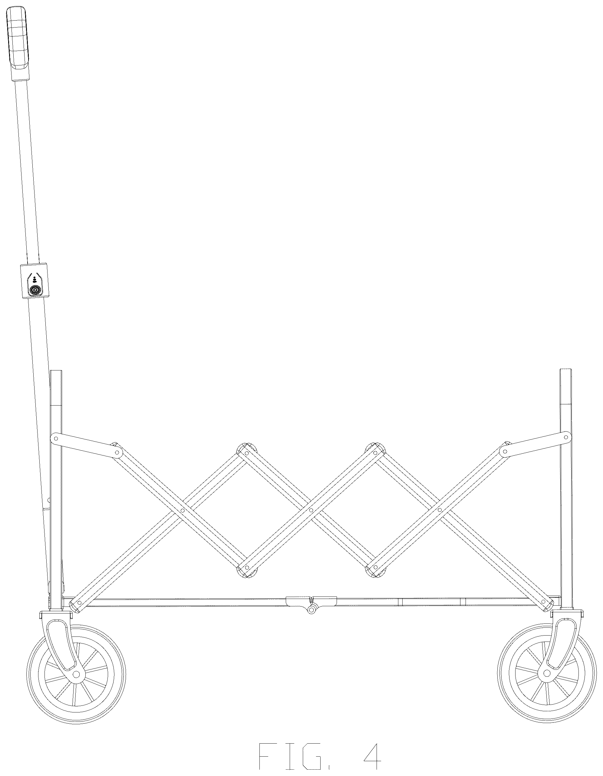 Patent USD1079179 Figure 4 – Frame for a cart