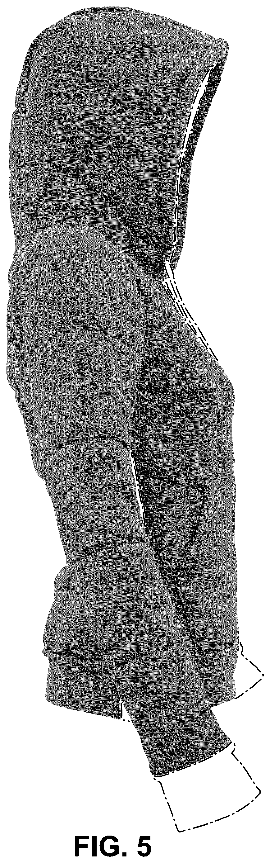 Patent USD1100422 Figure 5 – Outerwear
