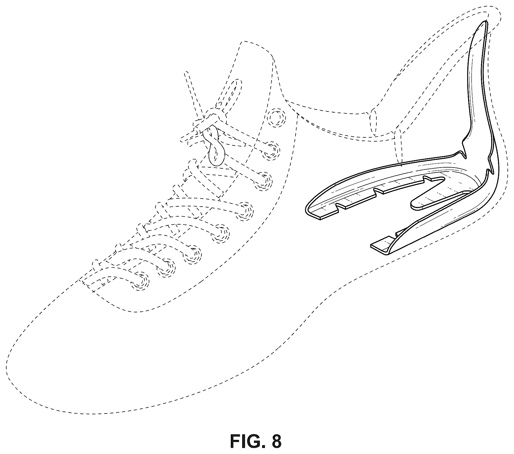 Patent USD1100432 Figure 6 – Heel counter