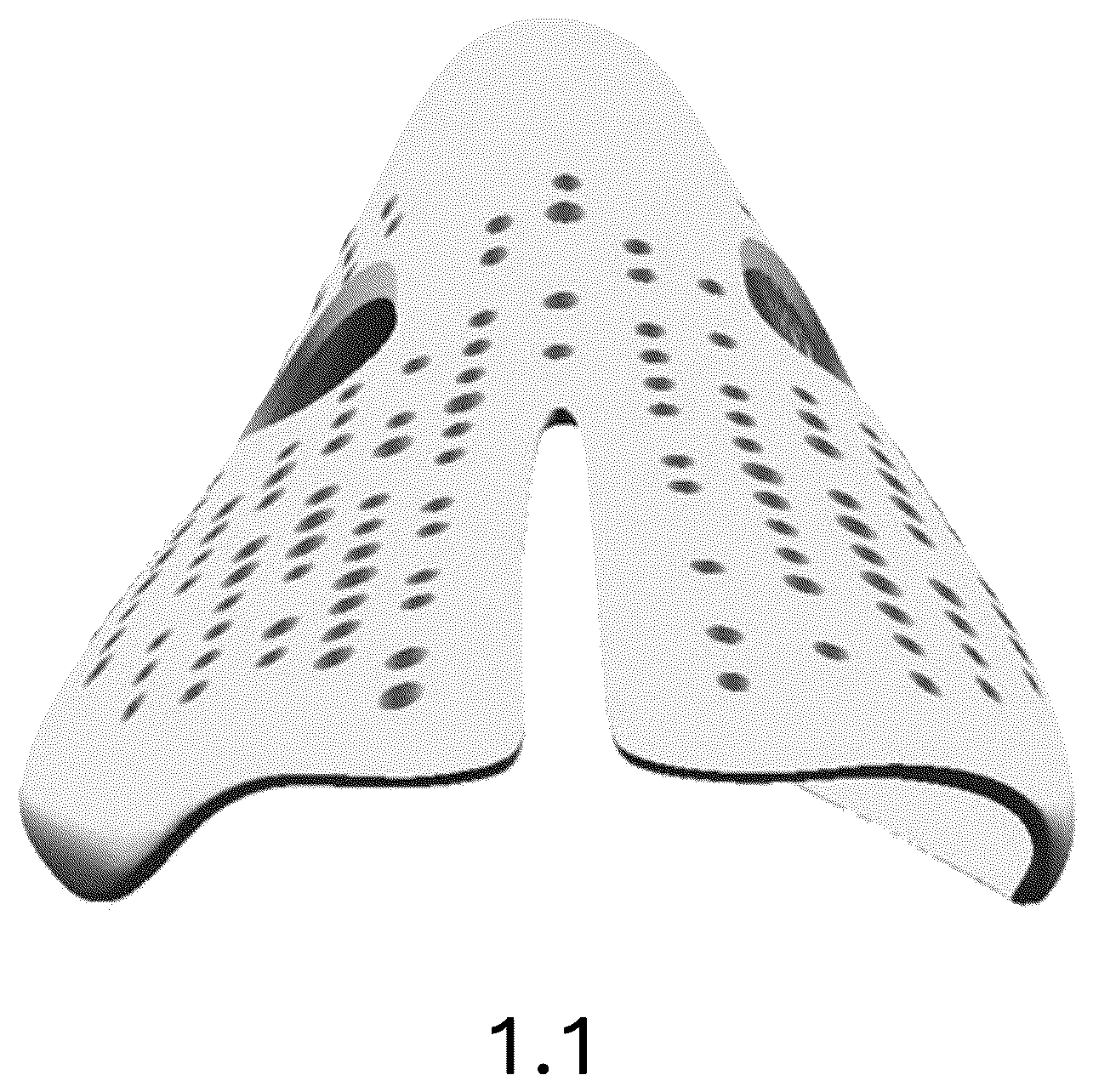 Patent USD1100476 Figure 1 – Shoetree