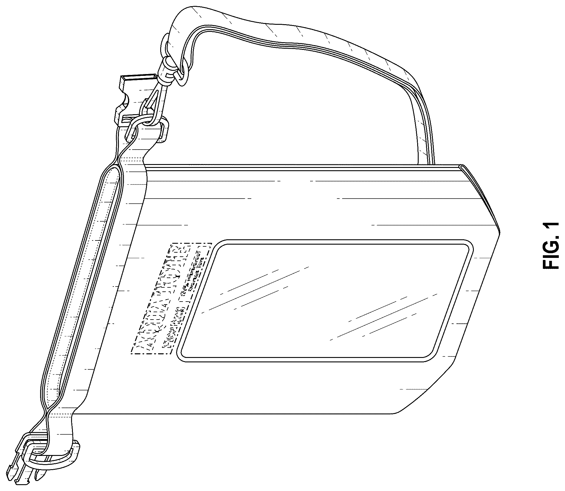 Patent USD1100486 Figure 1 – Phone tote bag