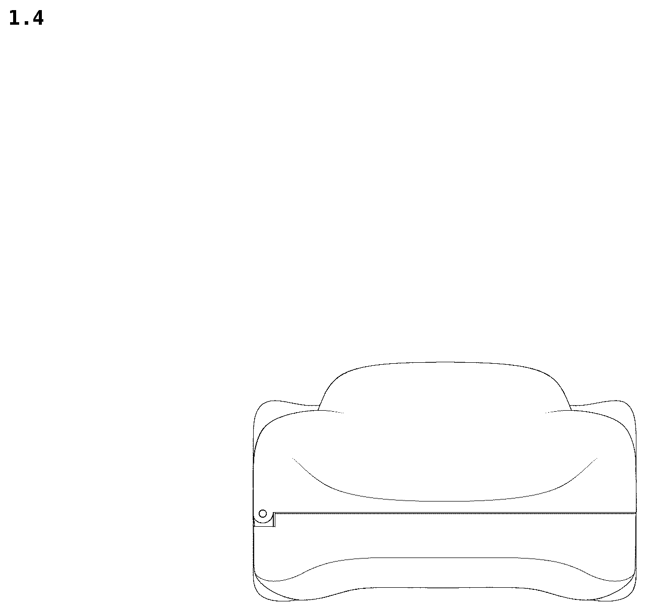 Patent USD1100493 Figure 4 – Clutch bag