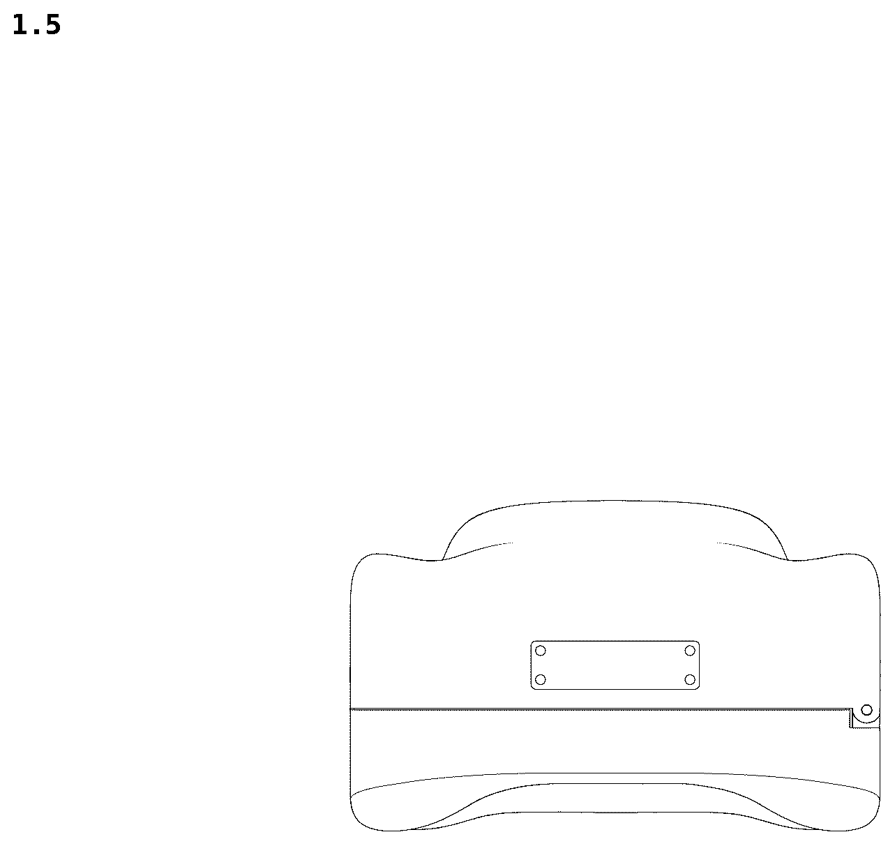 Patent USD1100493 Figure 5 – Clutch bag