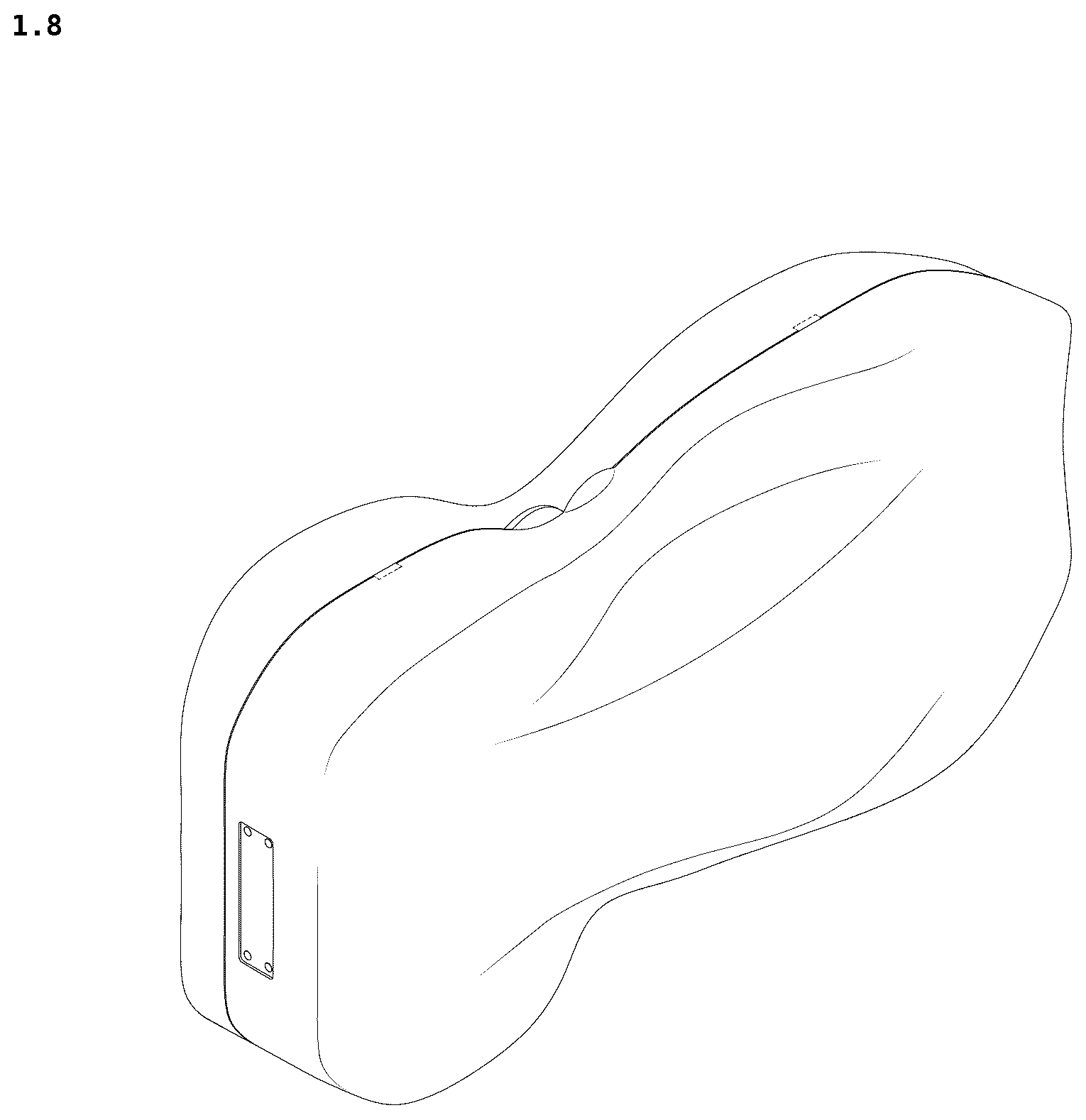 Patent USD1100493 Figure 8 – Clutch bag