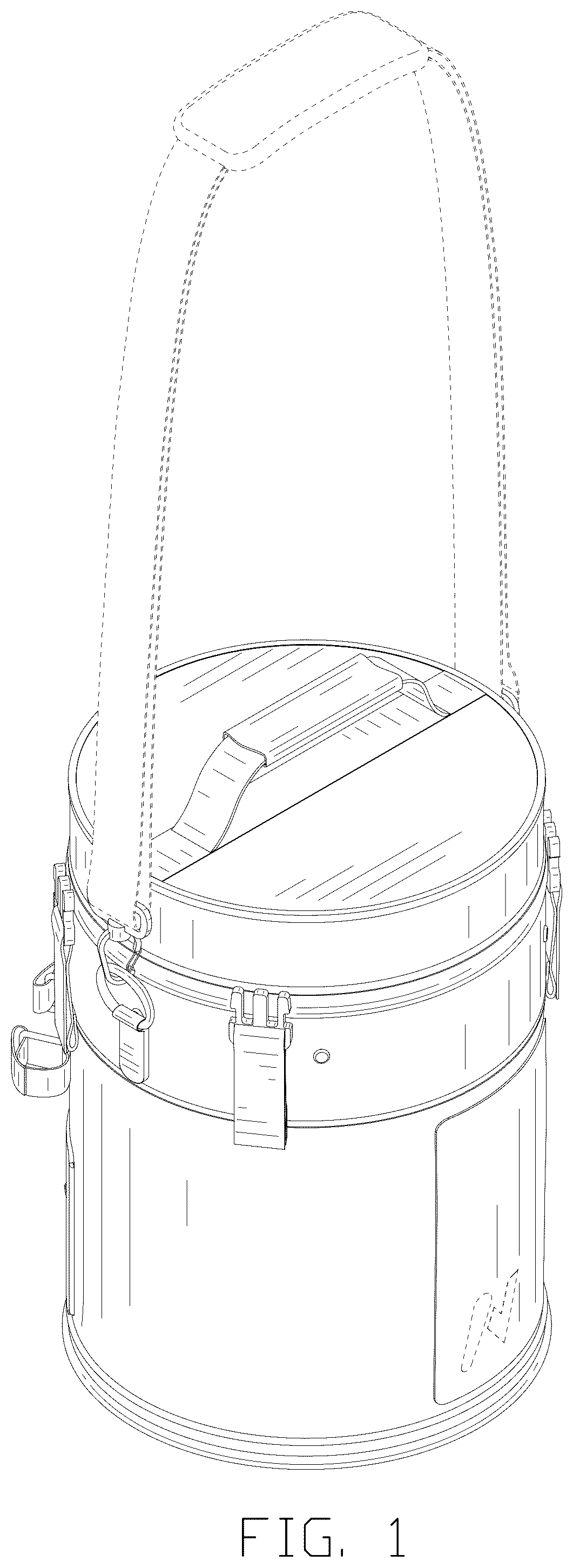 Patent USD1100497 Figure 1 – Tennis ball launch bag
