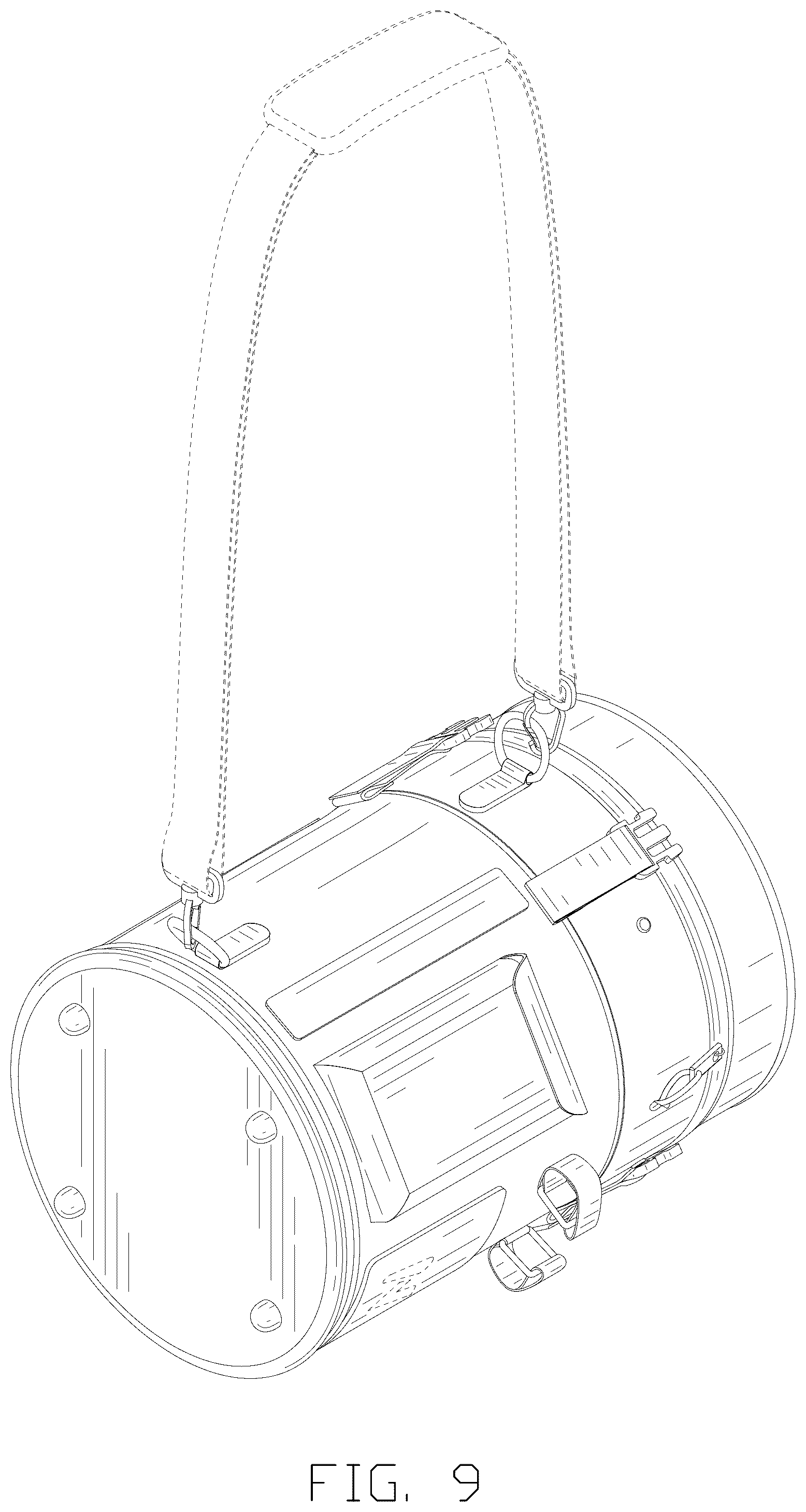 Patent USD1100497 Figure 9 – Tennis ball launch bag