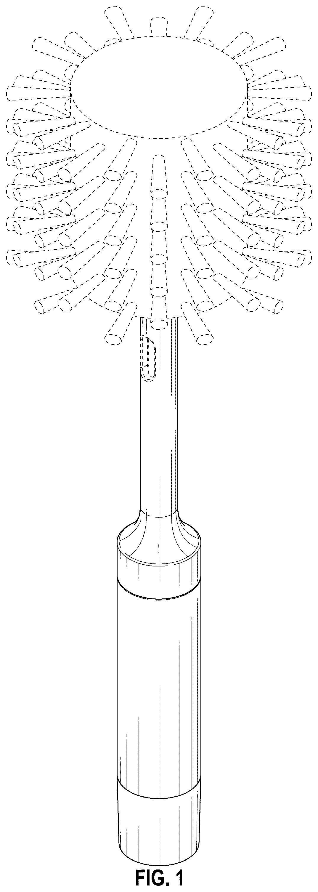 Patent USD1100509 Figure 1 – Cleaning brush