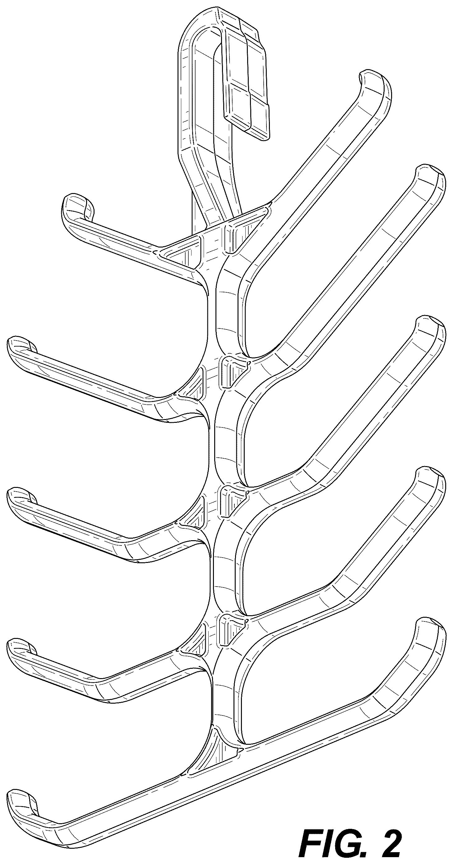 Patent USD1100516 Figure 2 – Messenger cable hanger