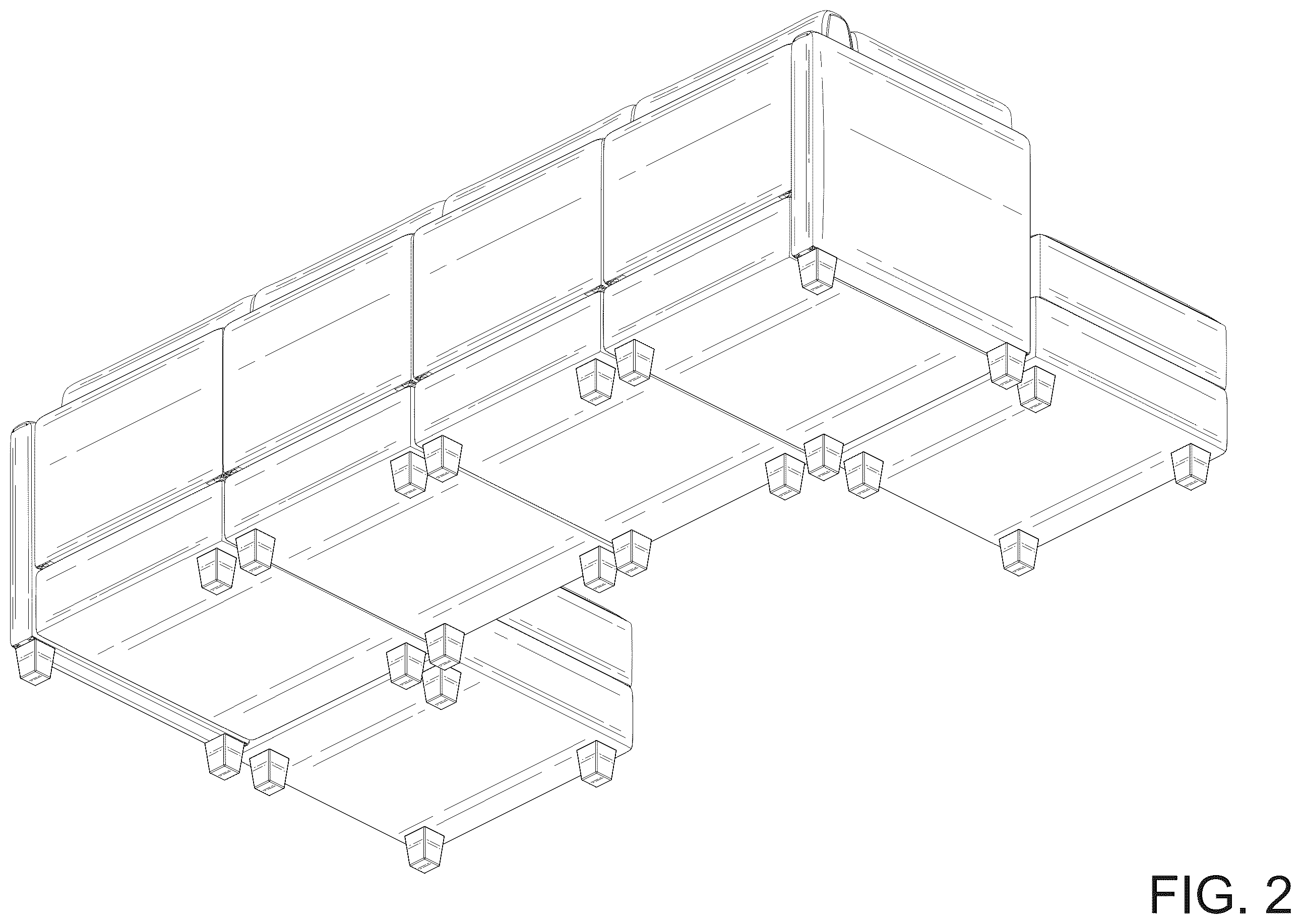 Patent USD1100522 Figure 2 – Sectional sofa