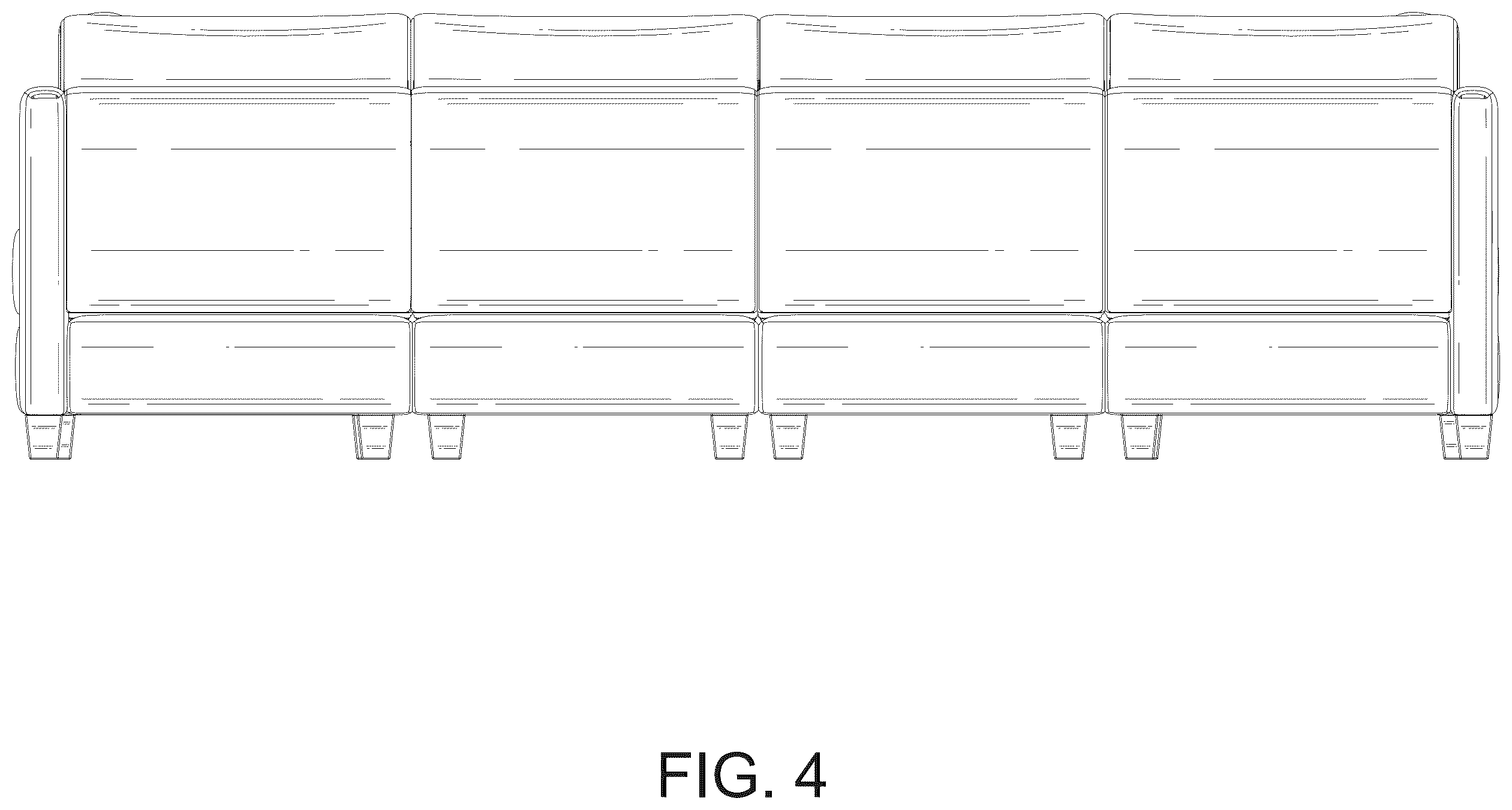 Patent USD1100522 Figure 4 – Sectional sofa
