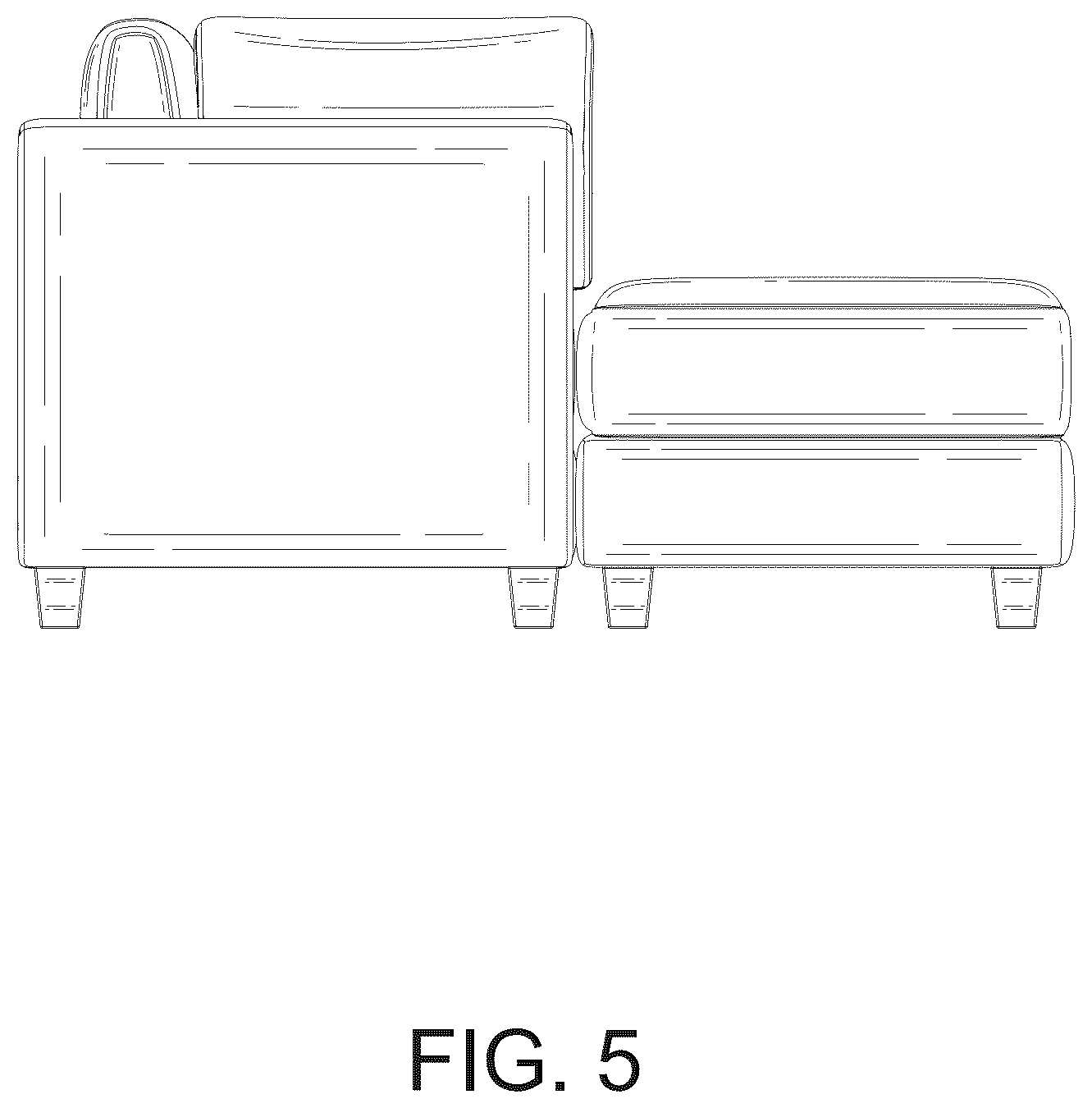 Patent USD1100522 Figure 5 – Sectional sofa
