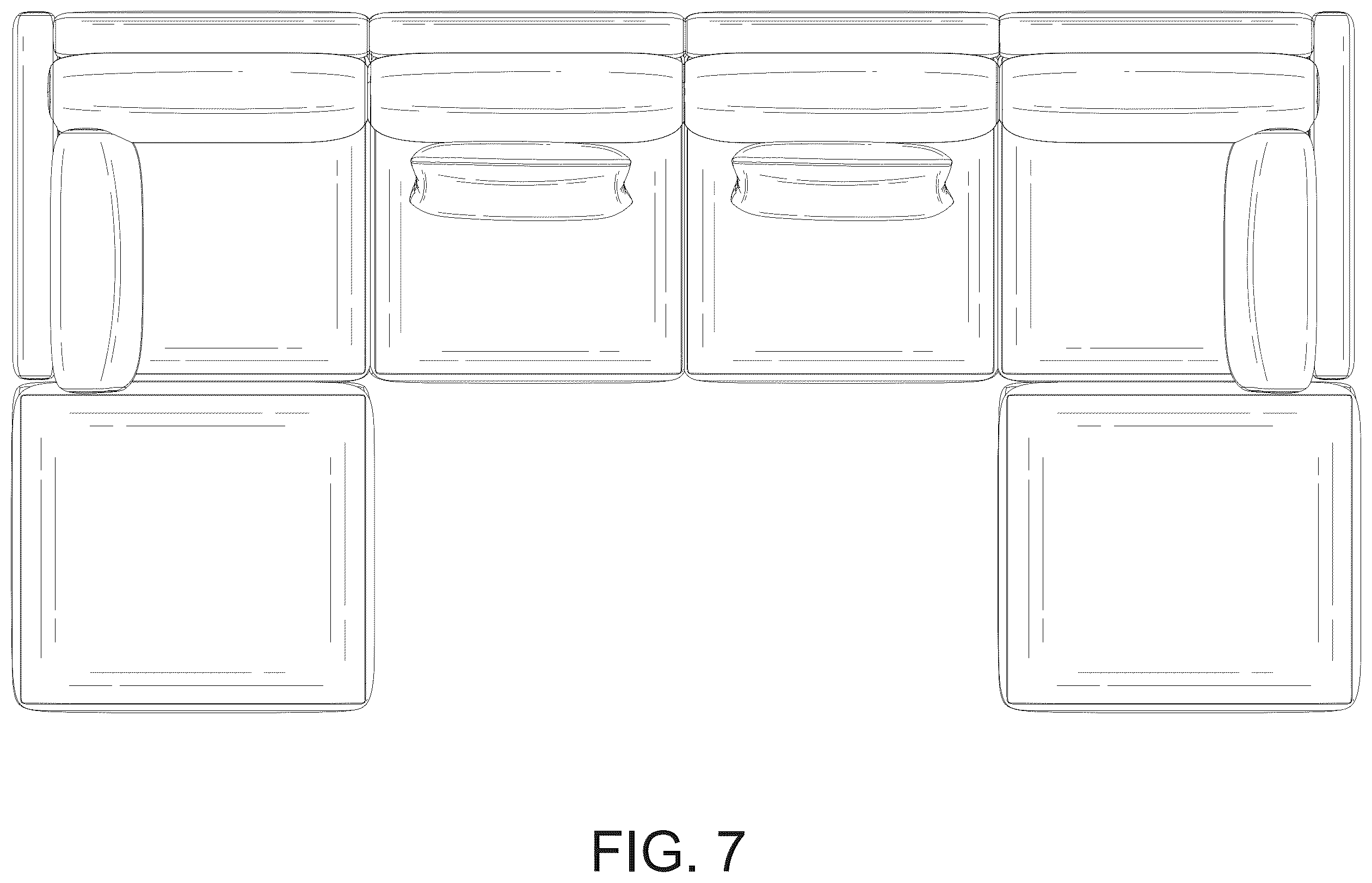 Patent USD1100522 Figure 7 – Sectional sofa