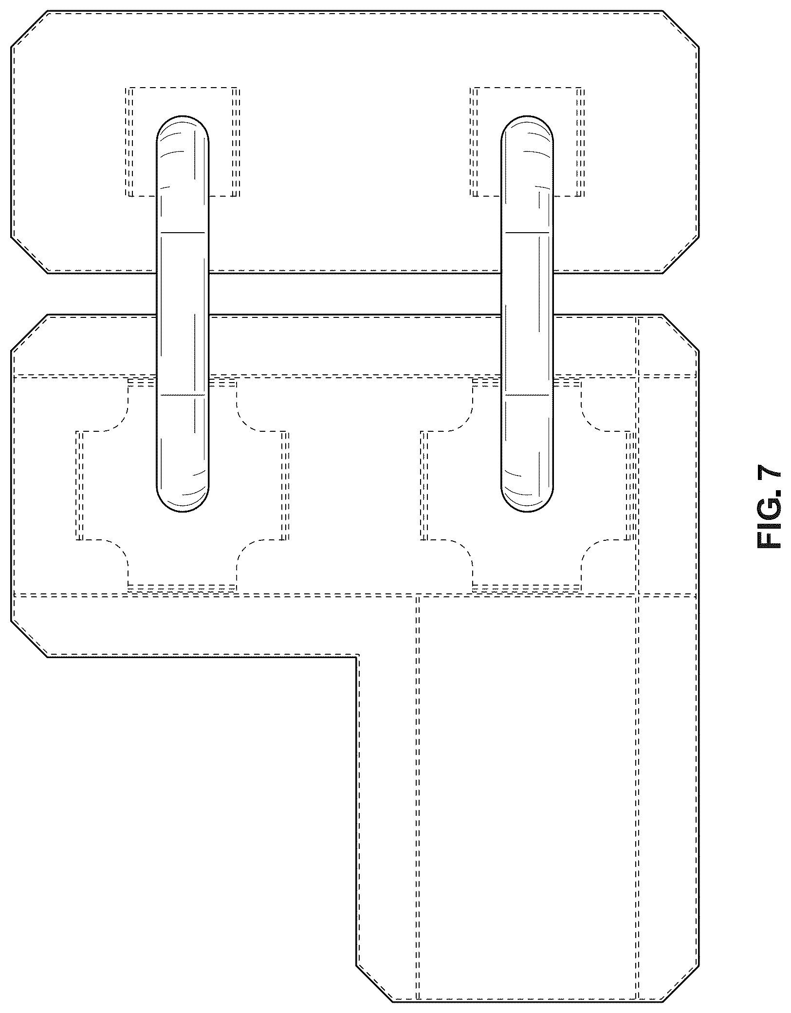 Patent USD1100525 Figure 7 – Table with attached seat