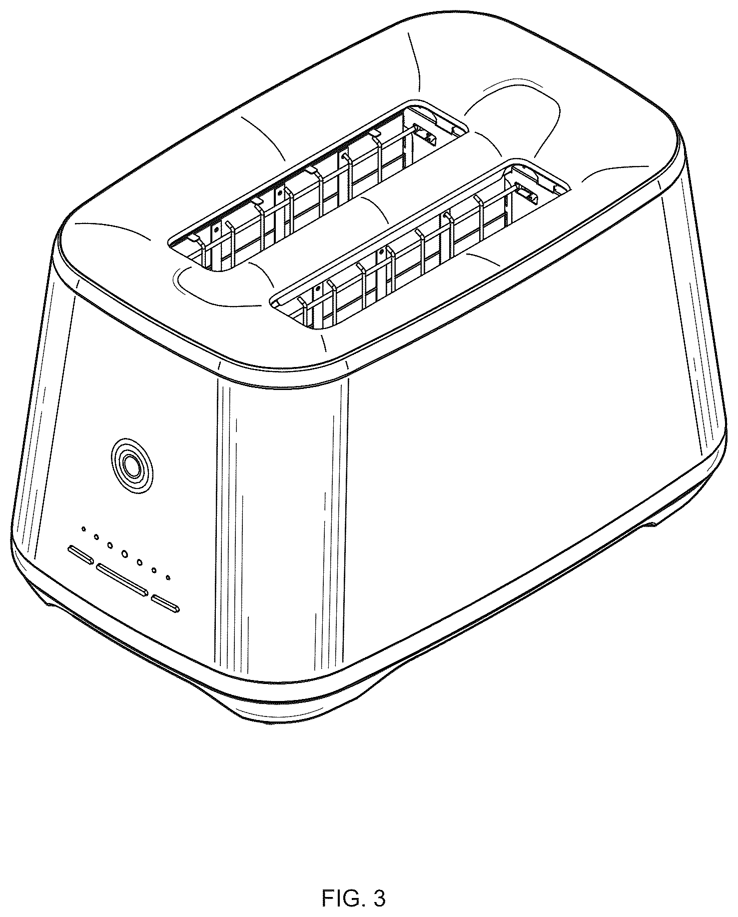 Patent USD1100562 Figure 3 – Toaster