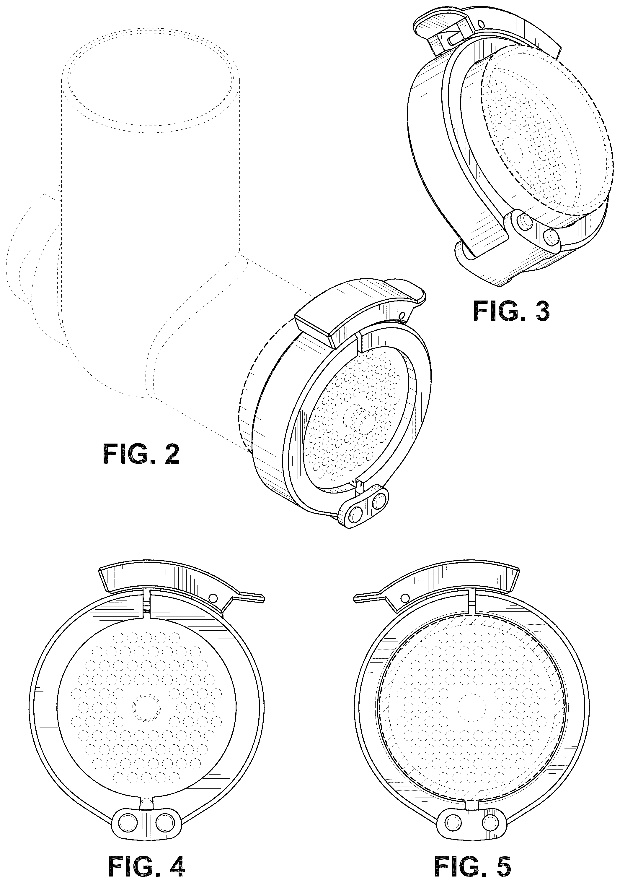 Patent USD1100589 Figure 2 – Collar for a meat grinder