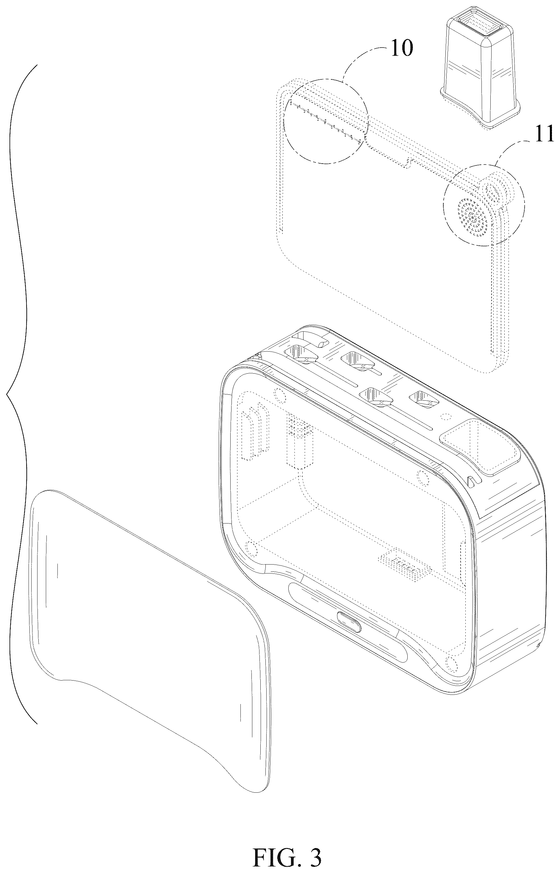 Patent USD1100603 Figure 3 – Knife holder