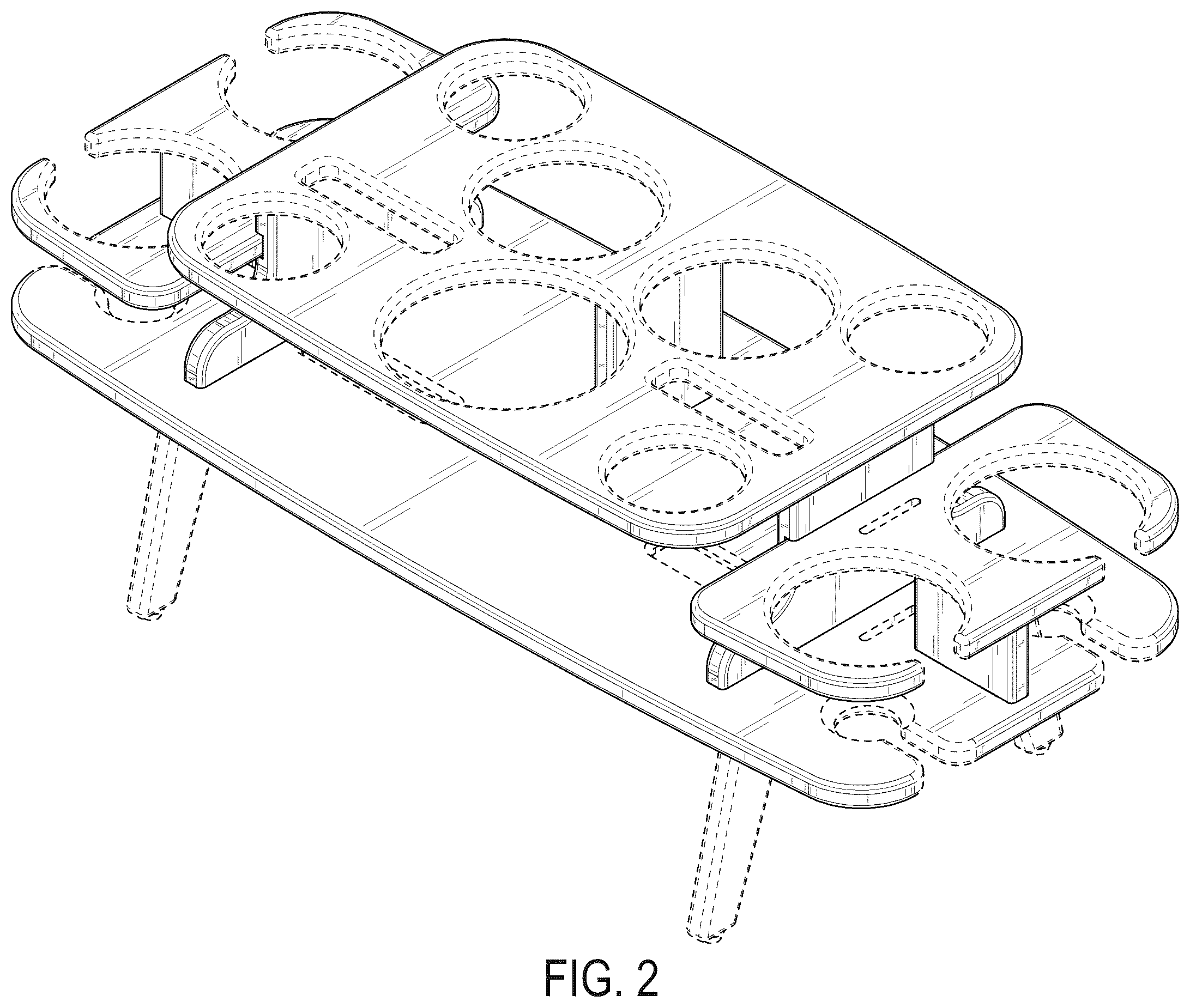 Patent USD1100610 Figure 2 – Ottoman caddy
