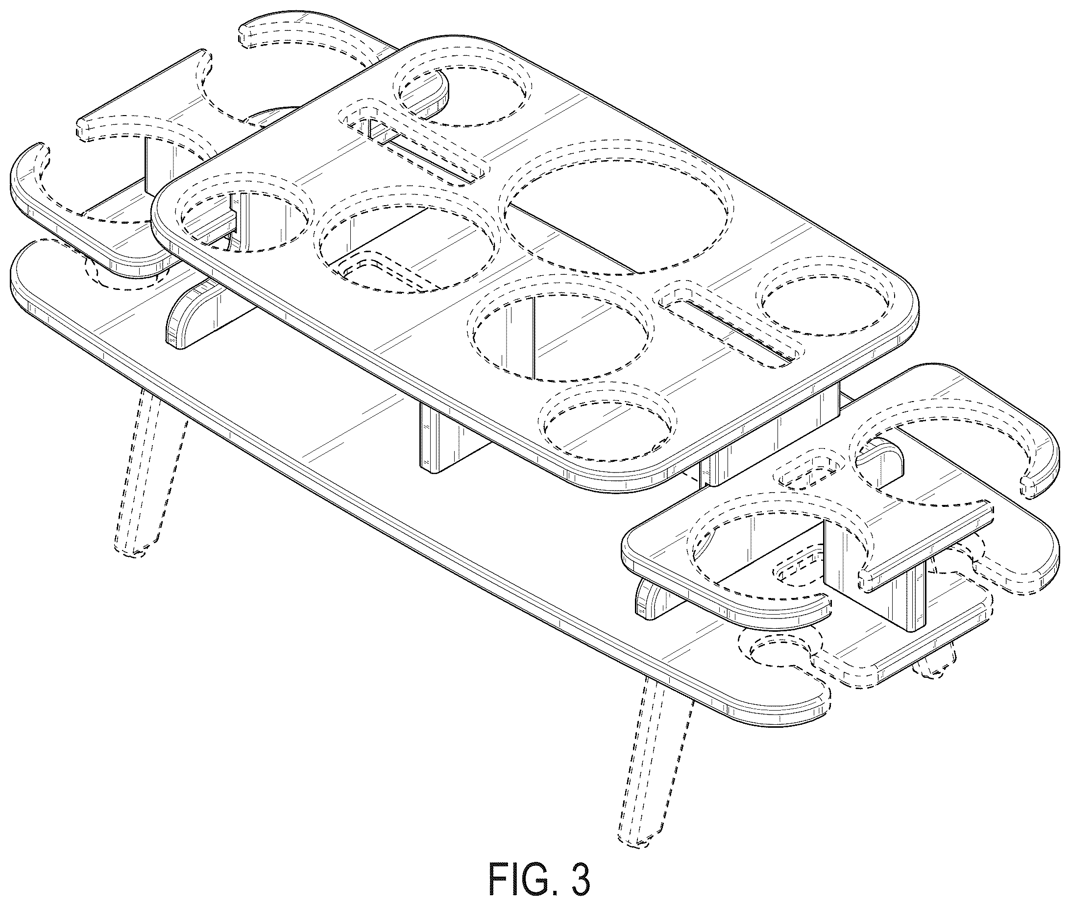 Patent USD1100610 Figure 3 – Ottoman caddy