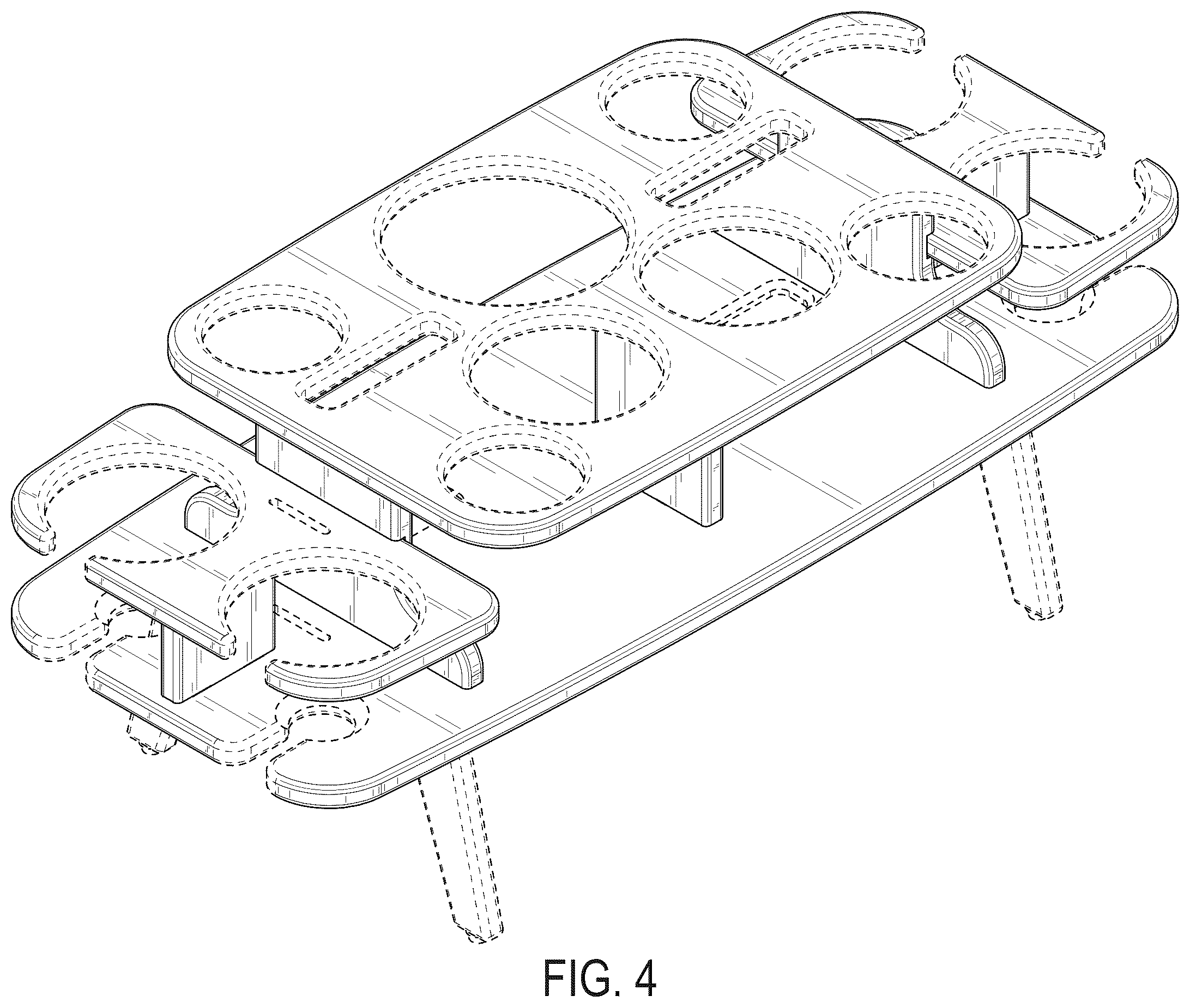 Patent USD1100610 Figure 4 – Ottoman caddy
