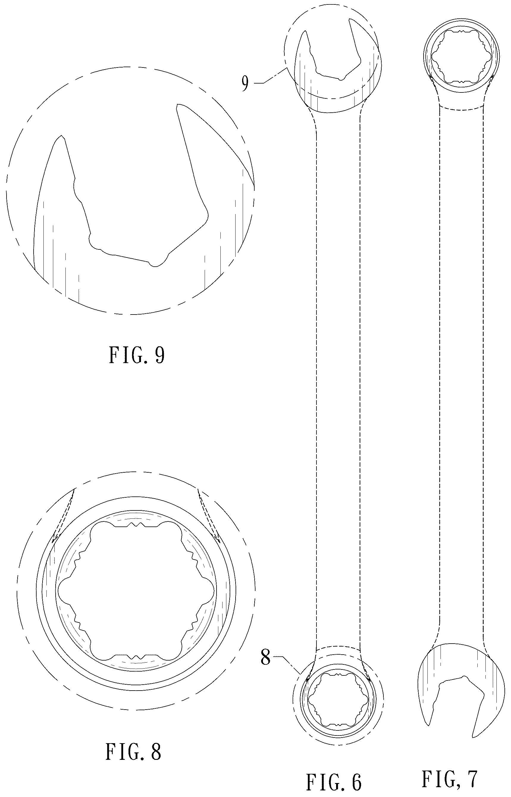 Patent USD1100614 Figure 4 – Combination wrench