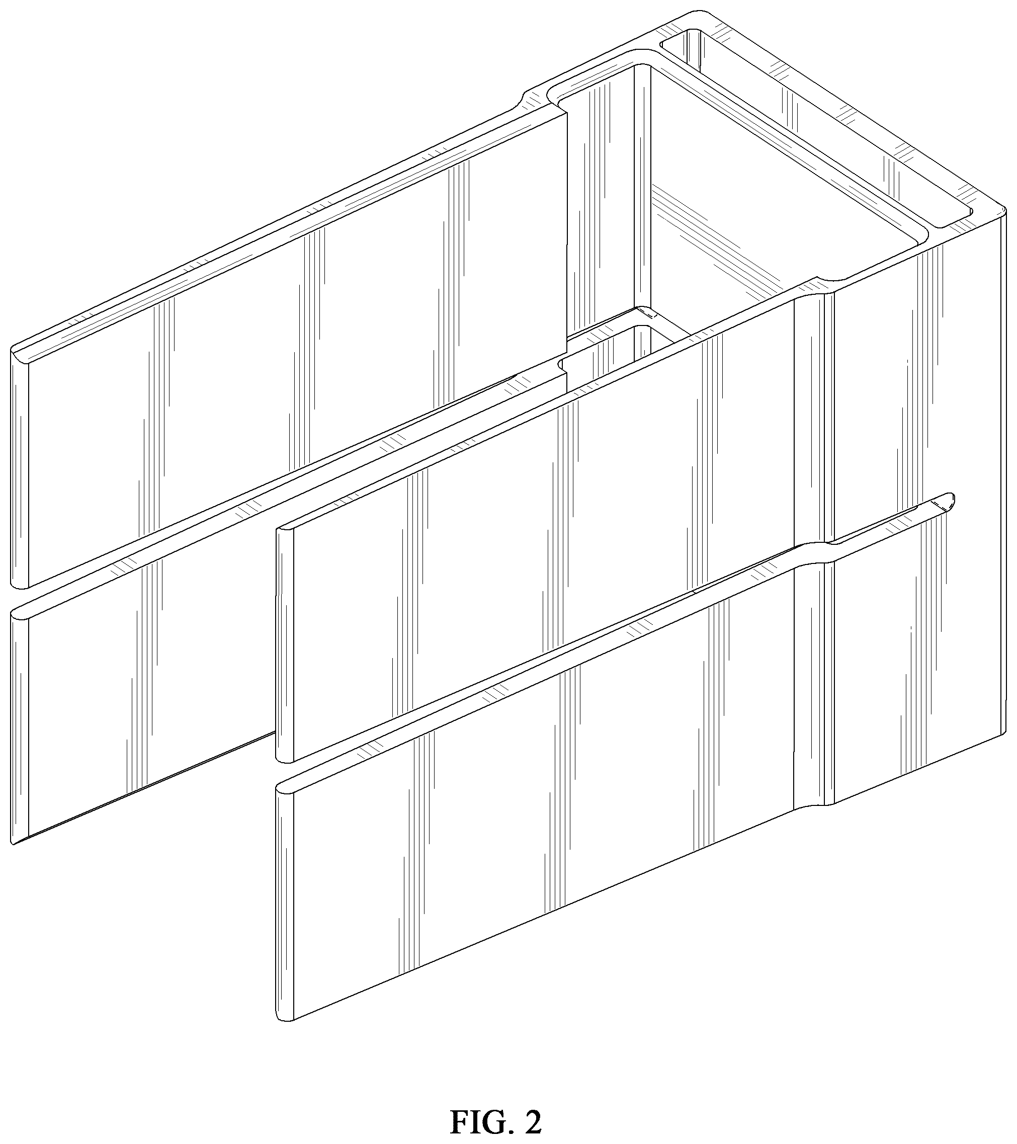Patent USD1100619 Figure 2 – Auxiliary frame for curtain cutting