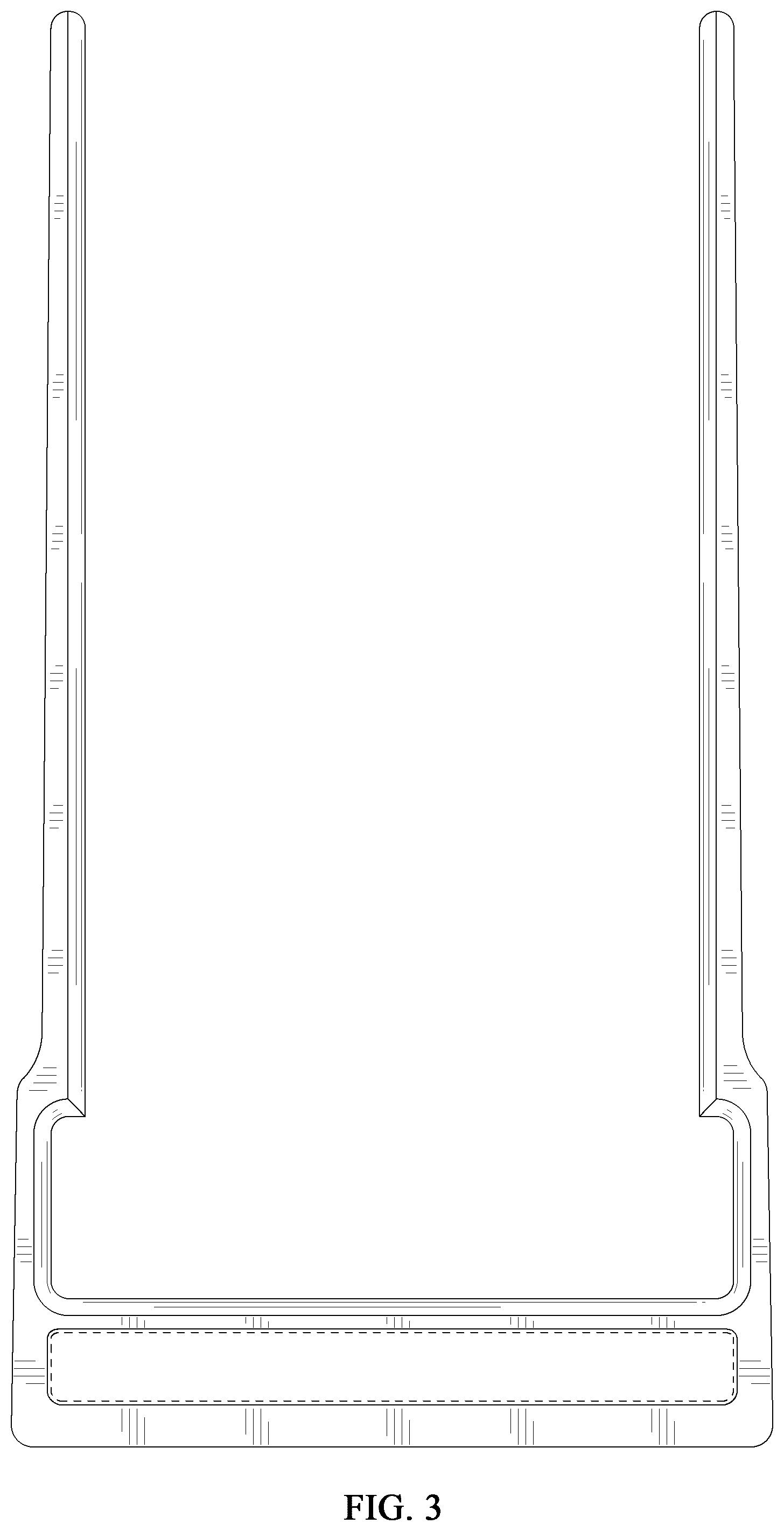 Patent USD1100619 Figure 3 – Auxiliary frame for curtain cutting