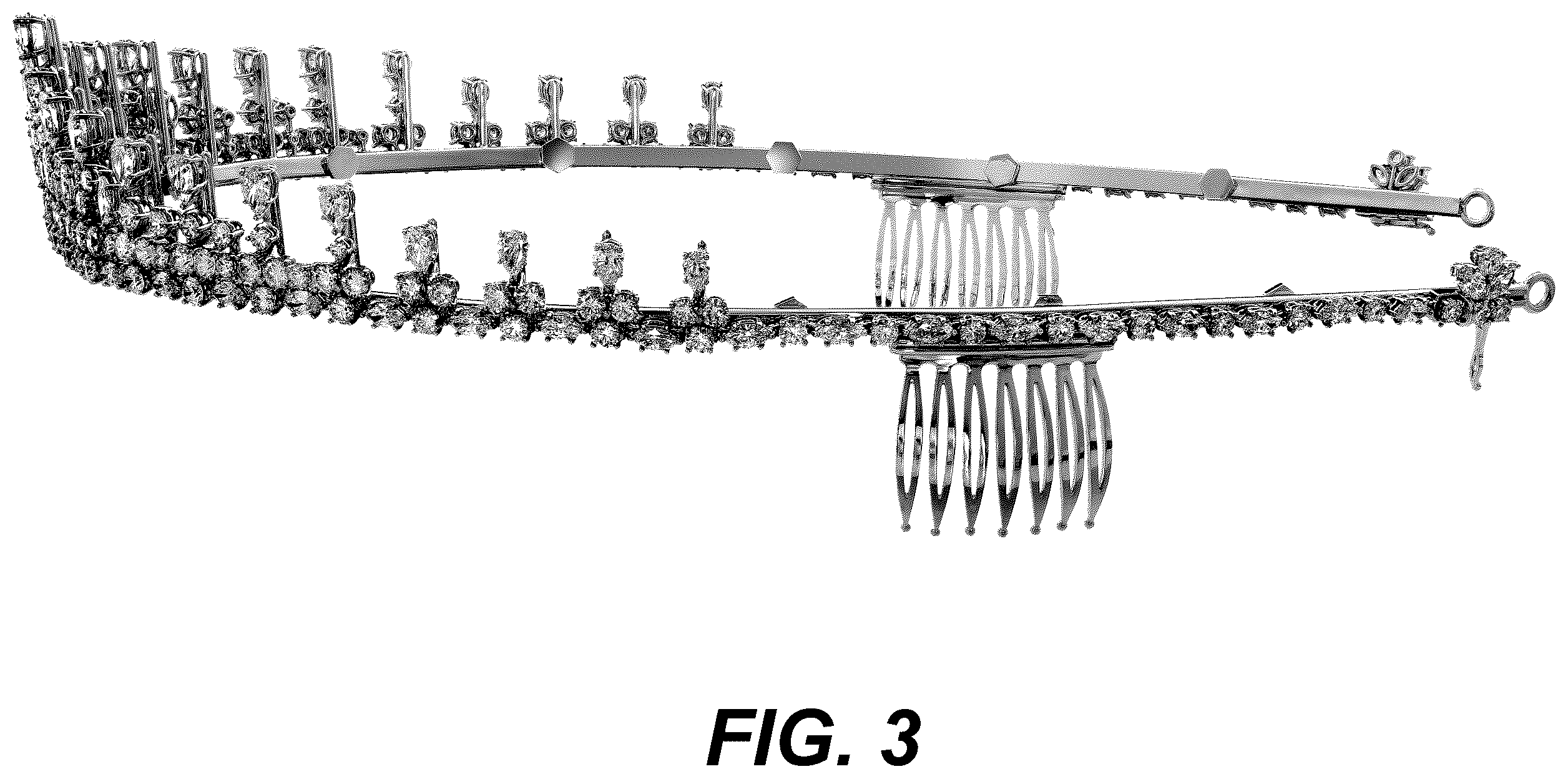 Patent USD1100707 Figure 3 – Tiara