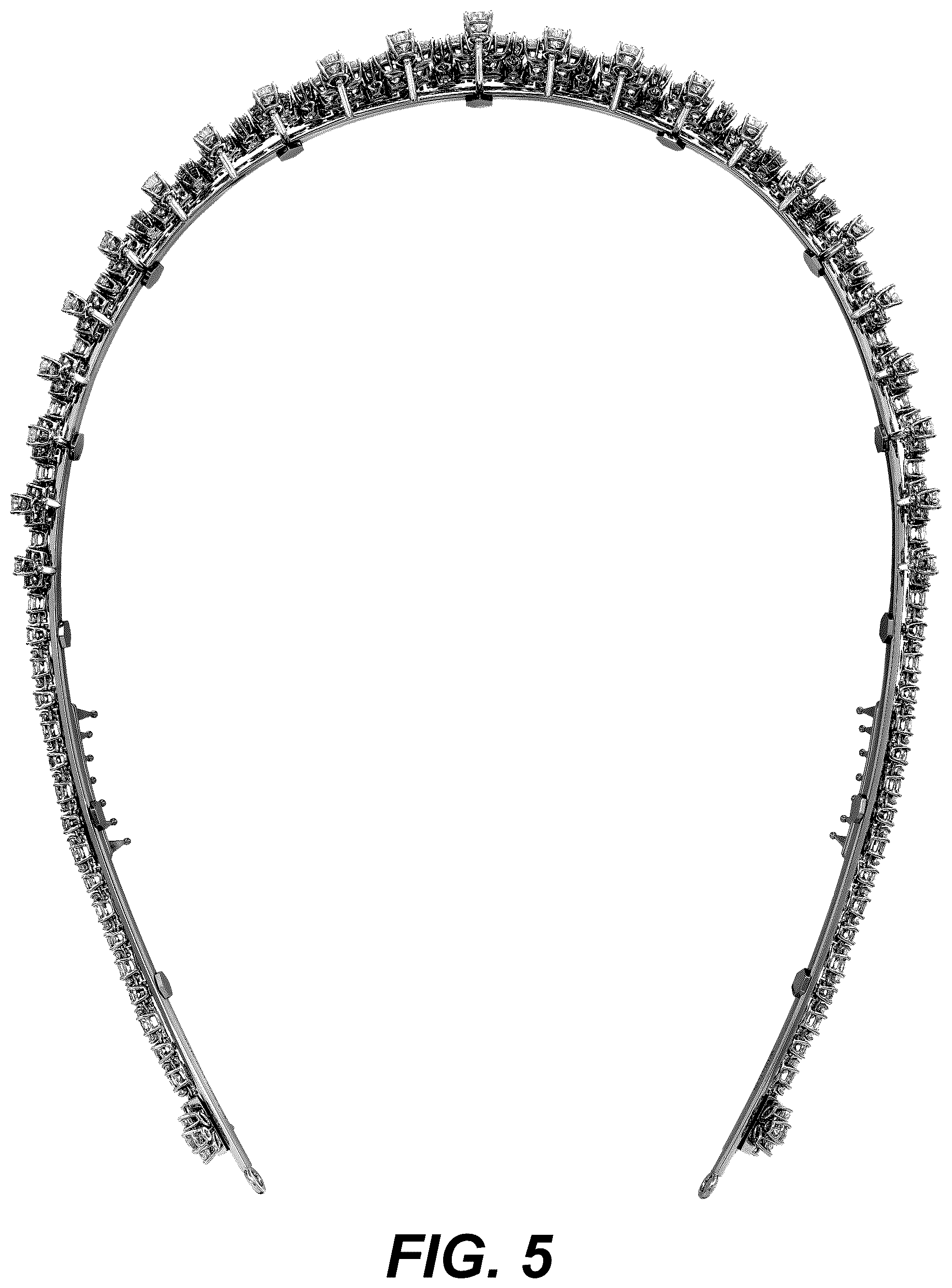Patent USD1100707 Figure 5 – Tiara