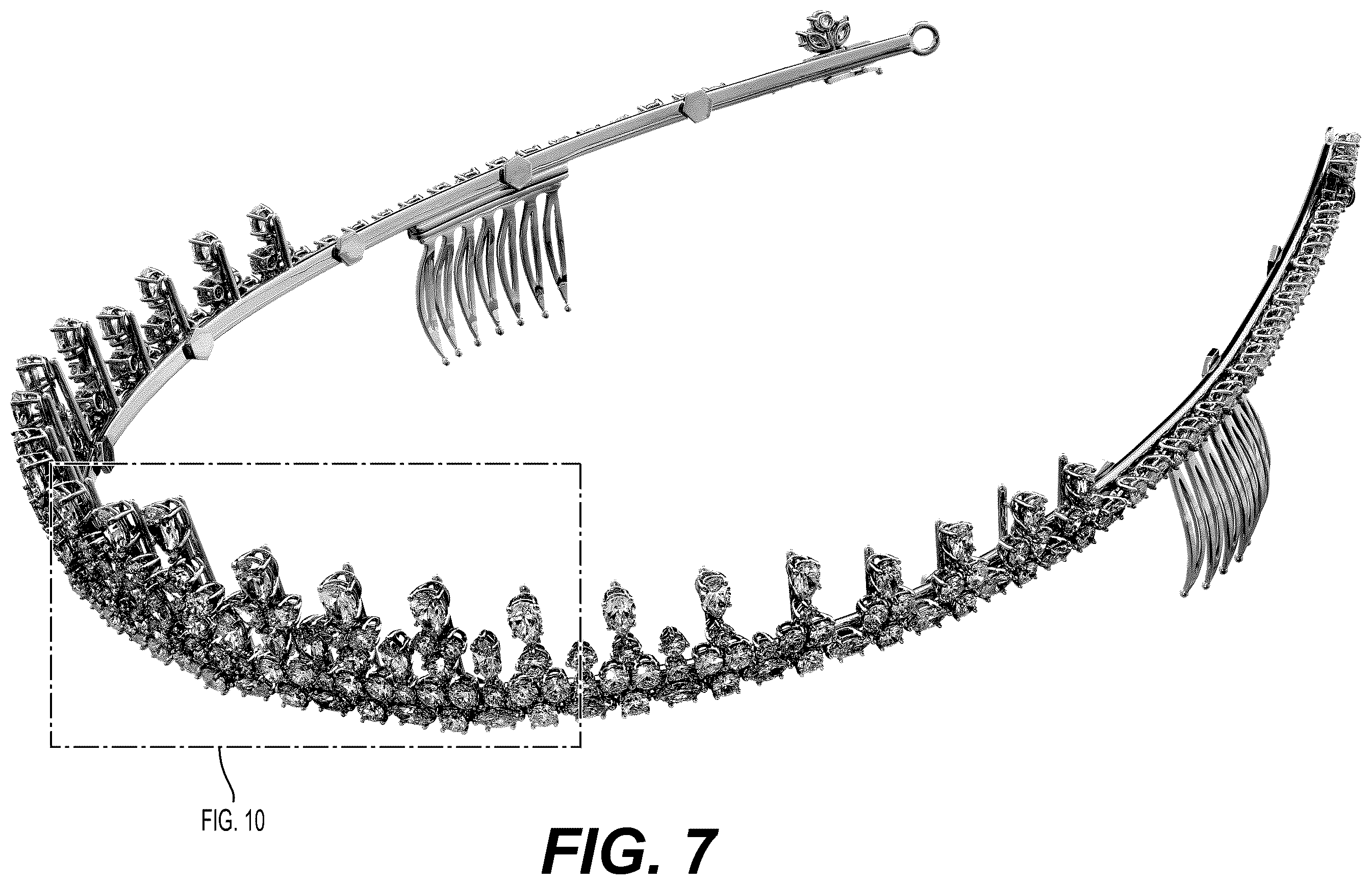 Patent USD1100707 Figure 7 – Tiara