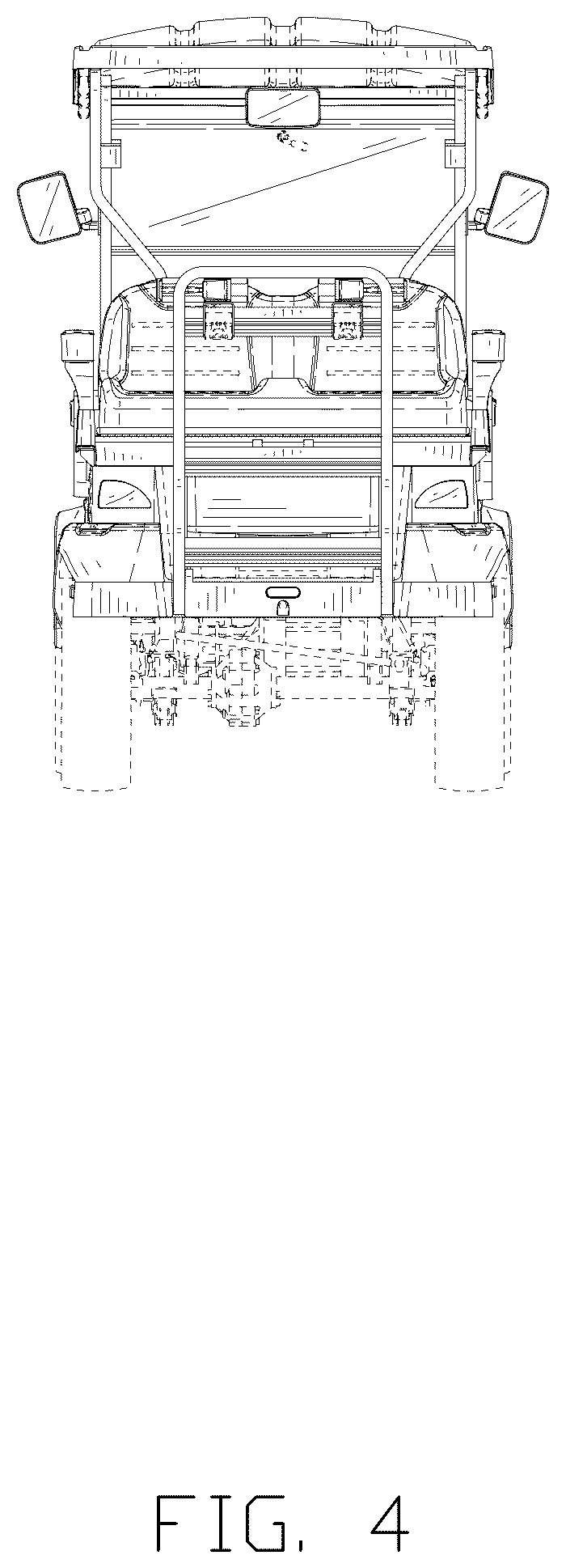 Patent USD1100742 Figure 4 – Golf cart