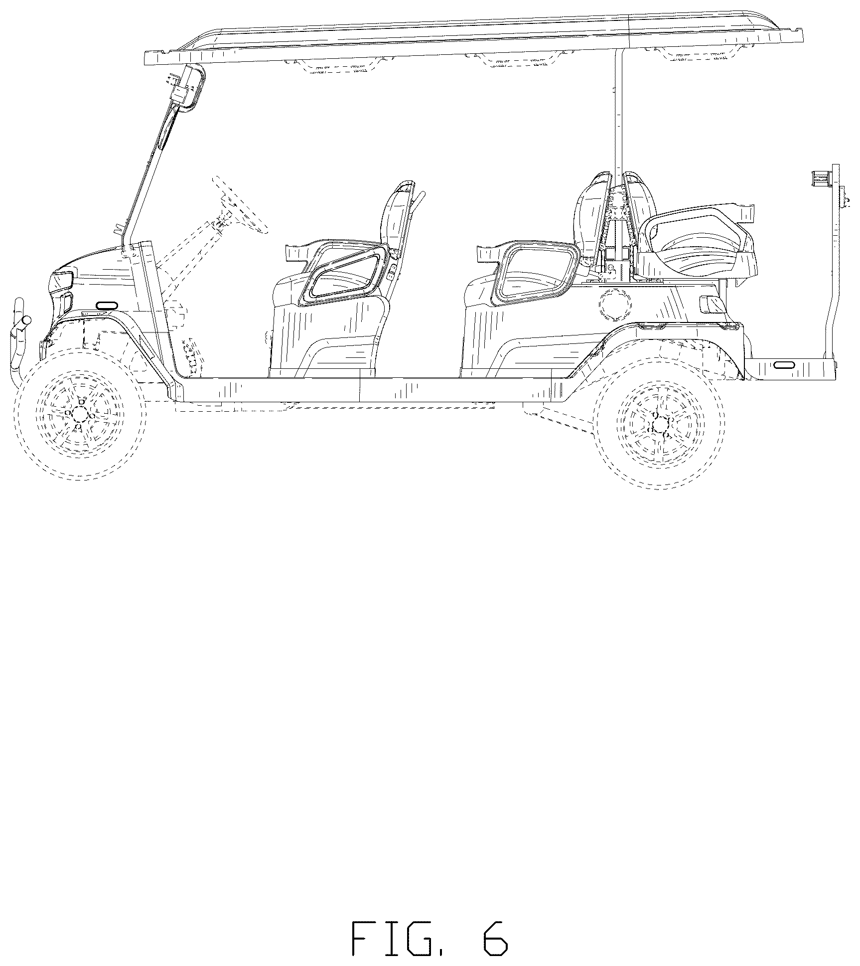 Patent USD1100742 Figure 6 – Golf cart
