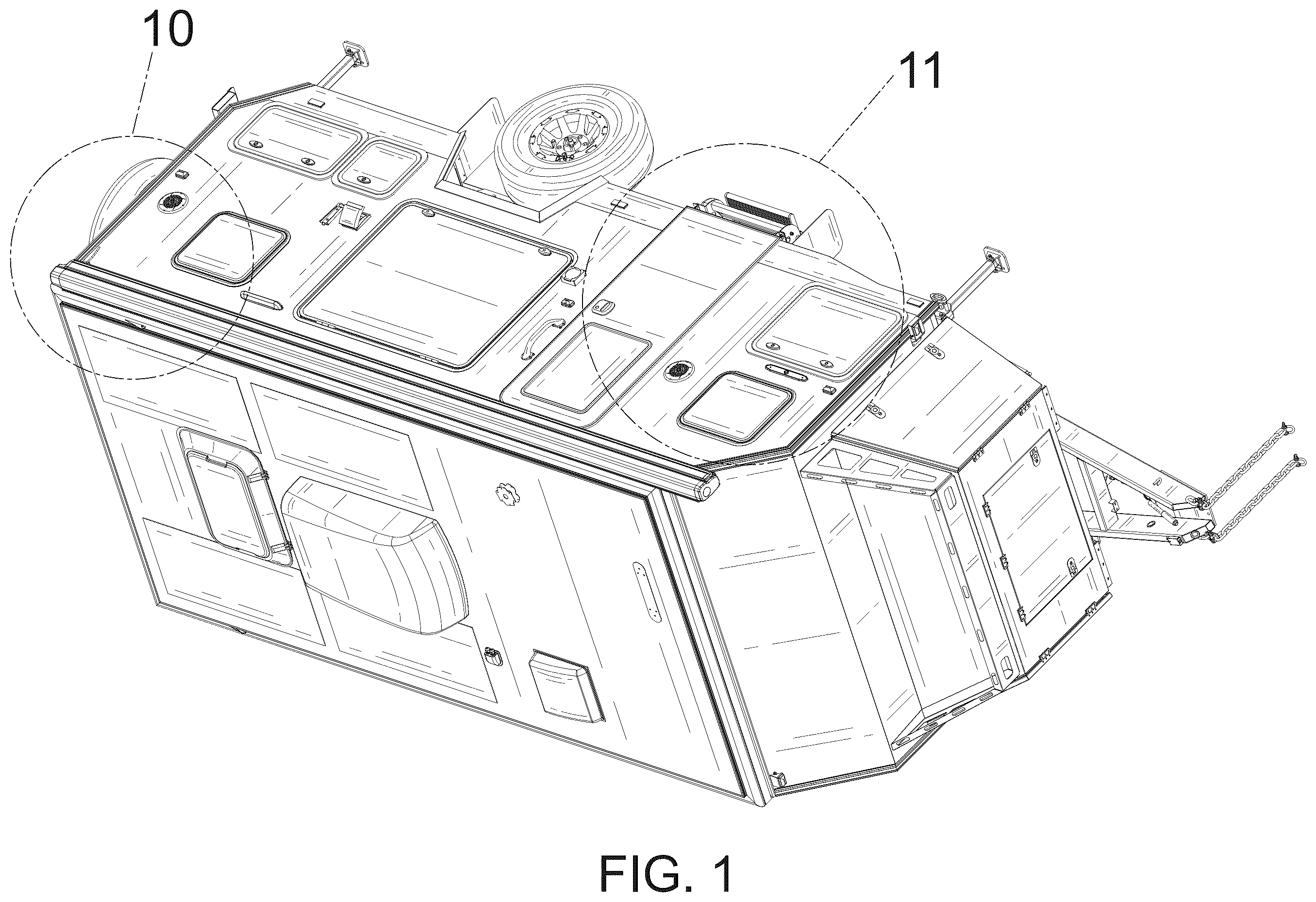 Patent USD1100747 Figure 1 – Recreational vehicle