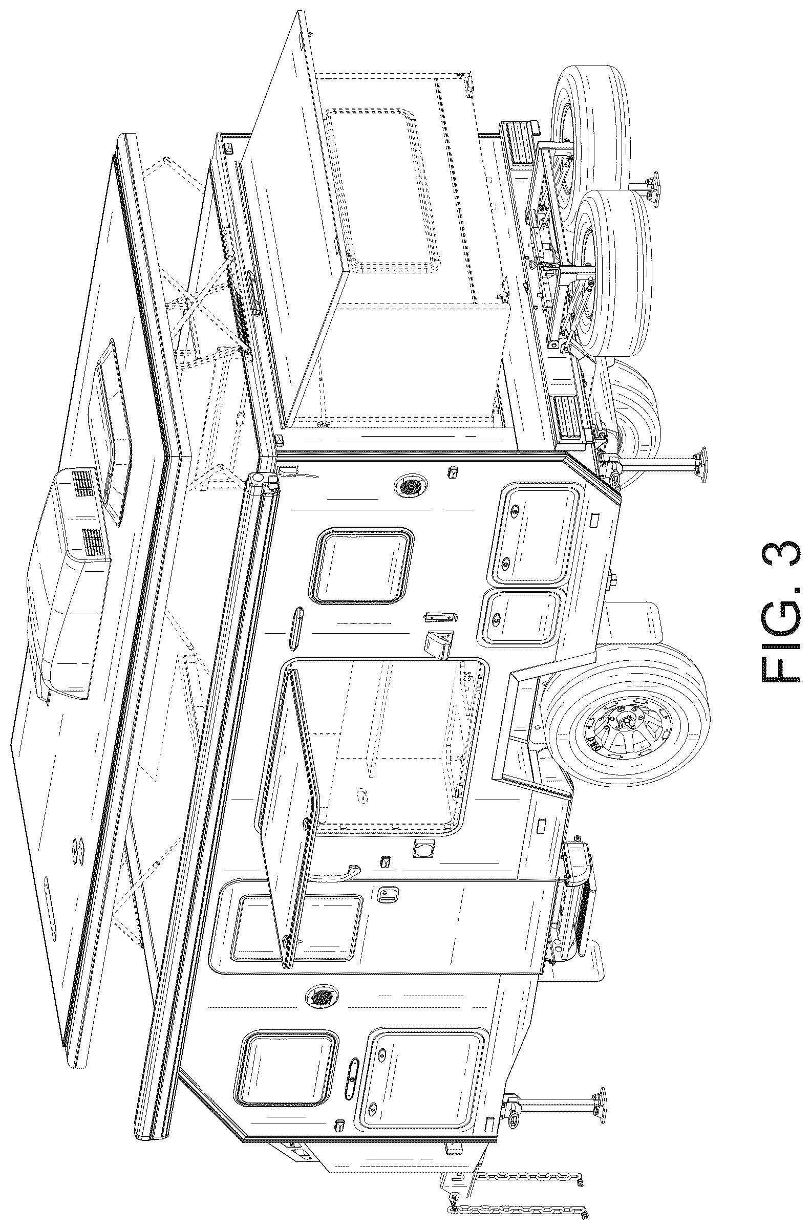 Patent USD1100747 Figure 3 – Recreational vehicle