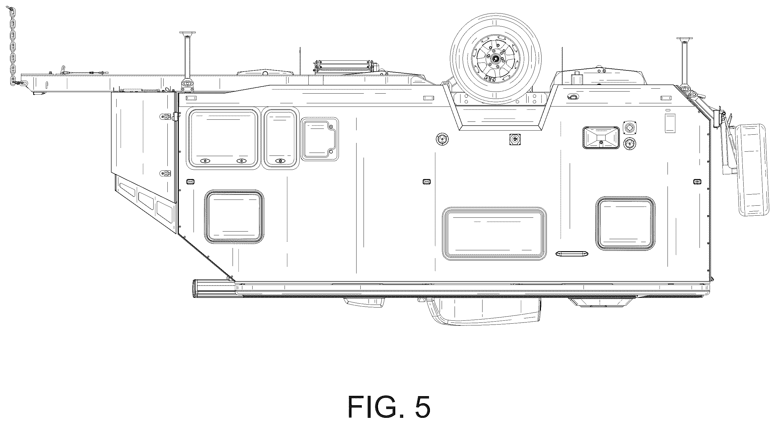Patent USD1100747 Figure 5 – Recreational vehicle