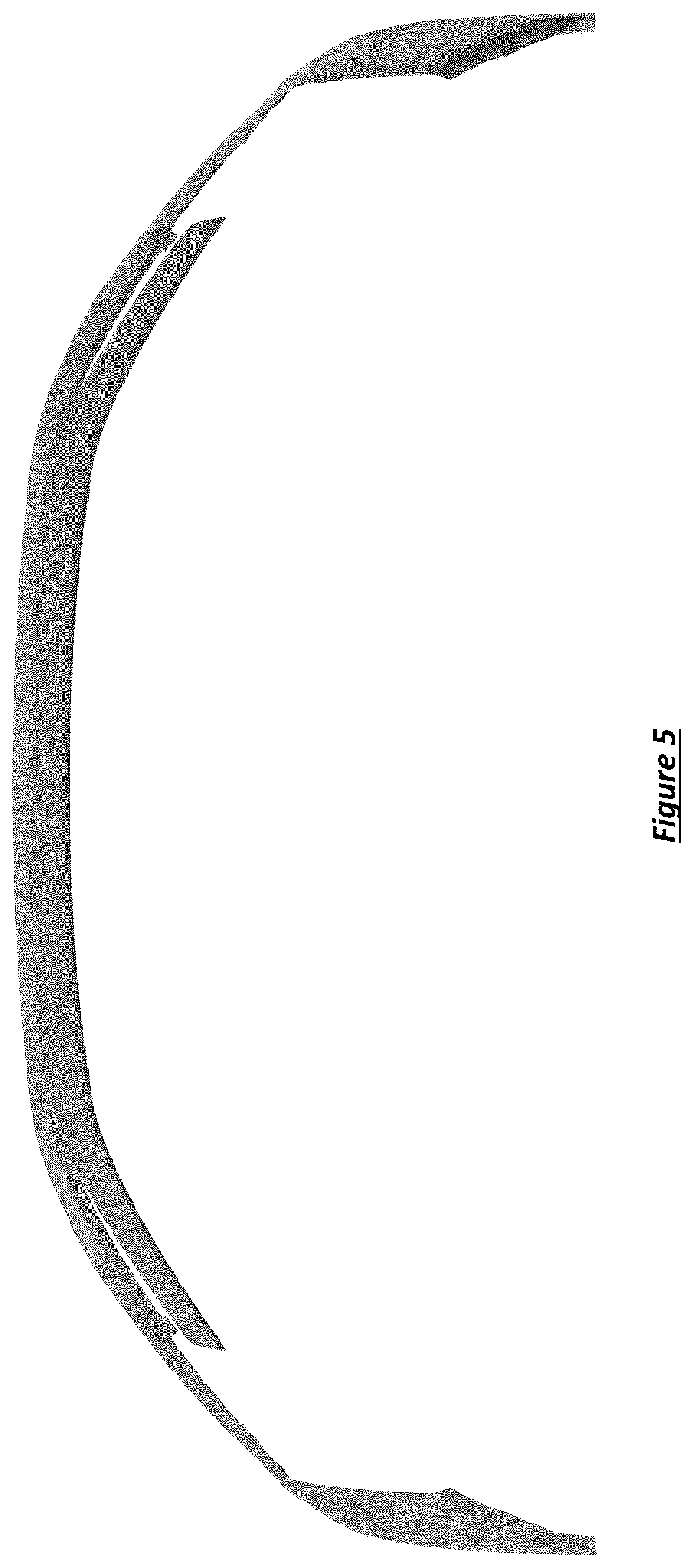 Patent USD1100756 Figure 5 – Front bumper