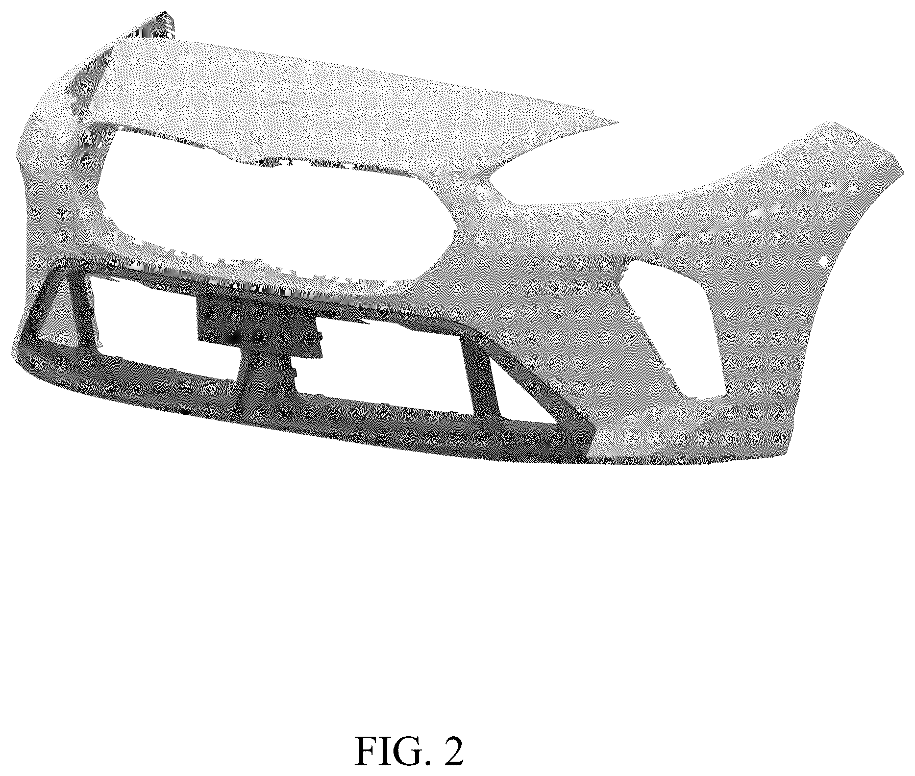 Patent USD1100761 Figure 2 – Front bumper for a vehicle