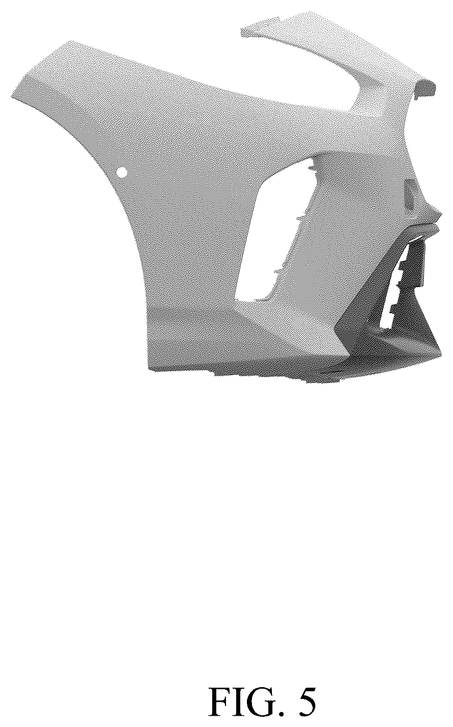 Patent USD1100761 Figure 5 – Front bumper for a vehicle