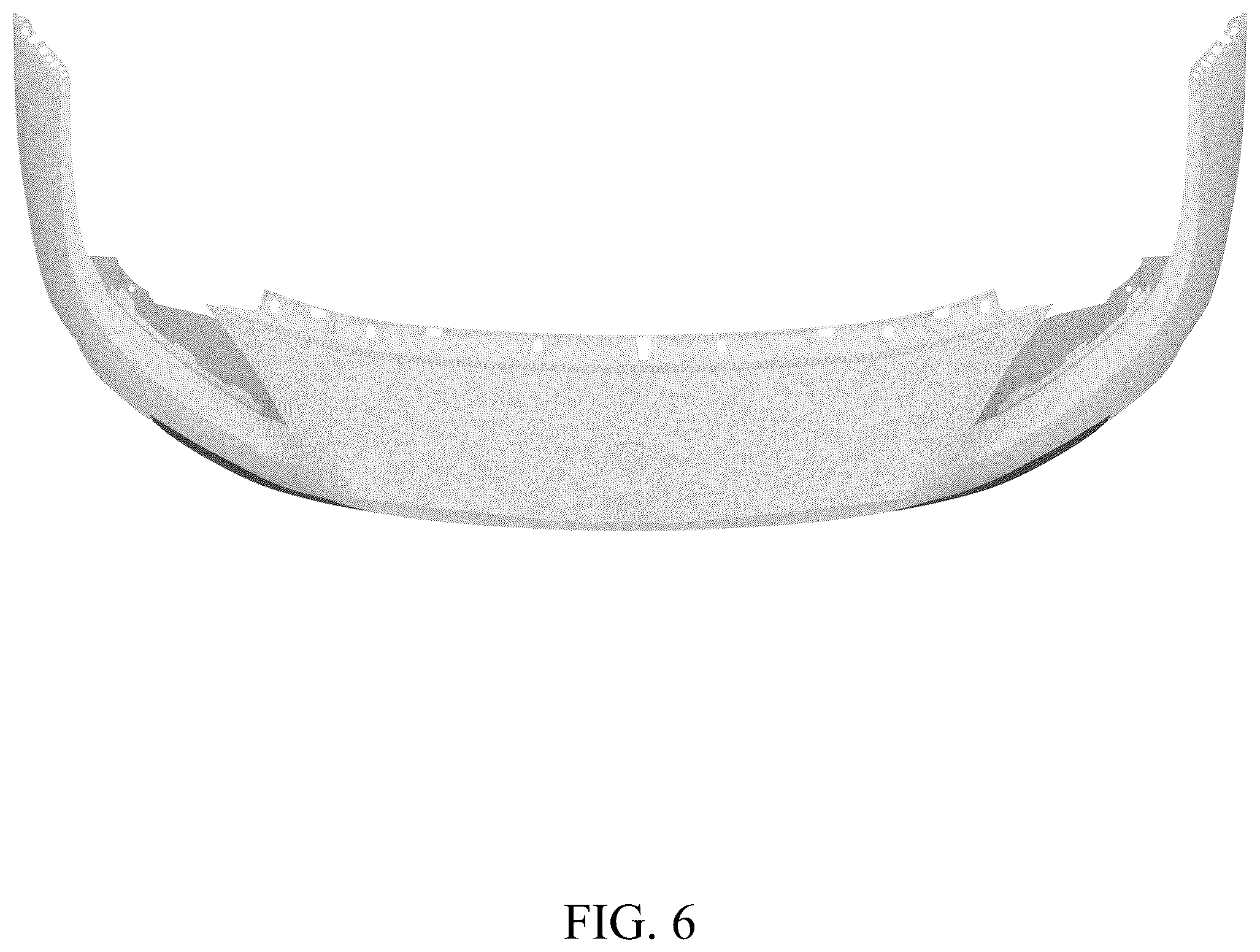 Patent USD1100761 Figure 6 – Front bumper for a vehicle
