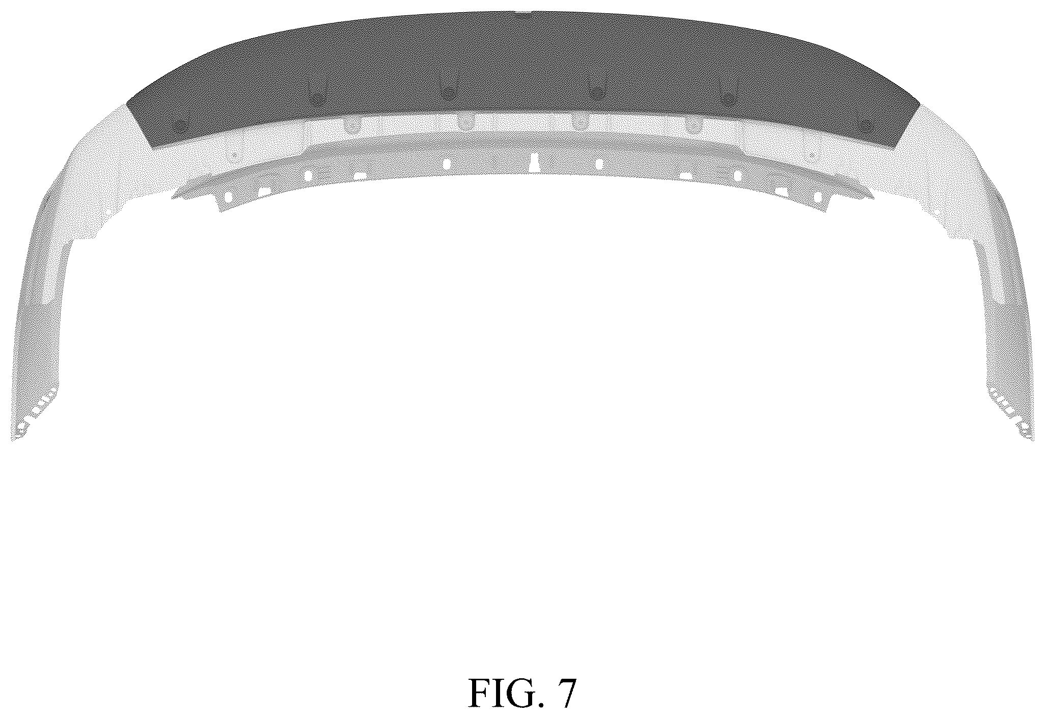 Patent USD1100761 Figure 7 – Front bumper for a vehicle