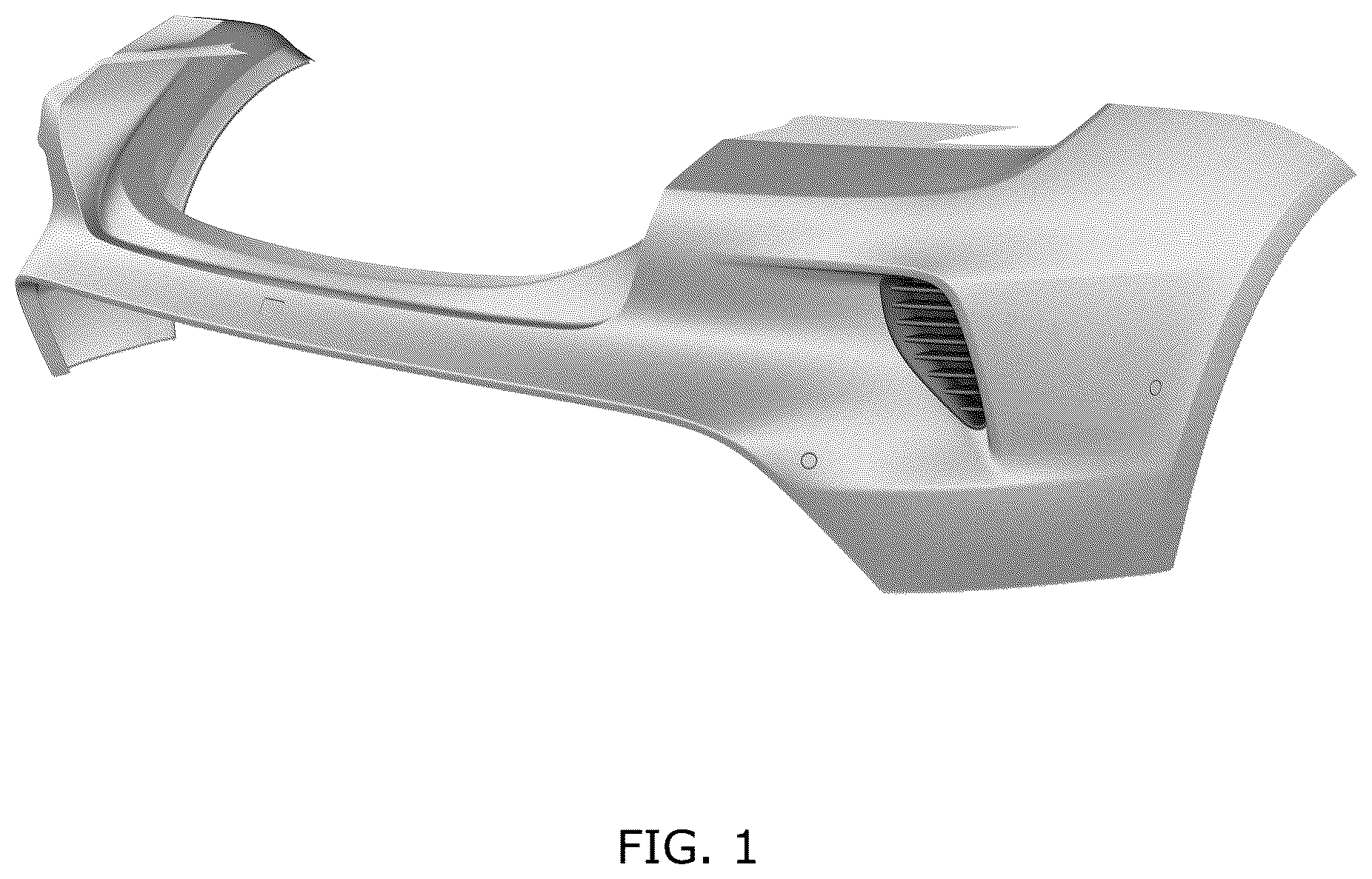 Patent USD1100764 Figure 1 – Rear bumper for a vehicle