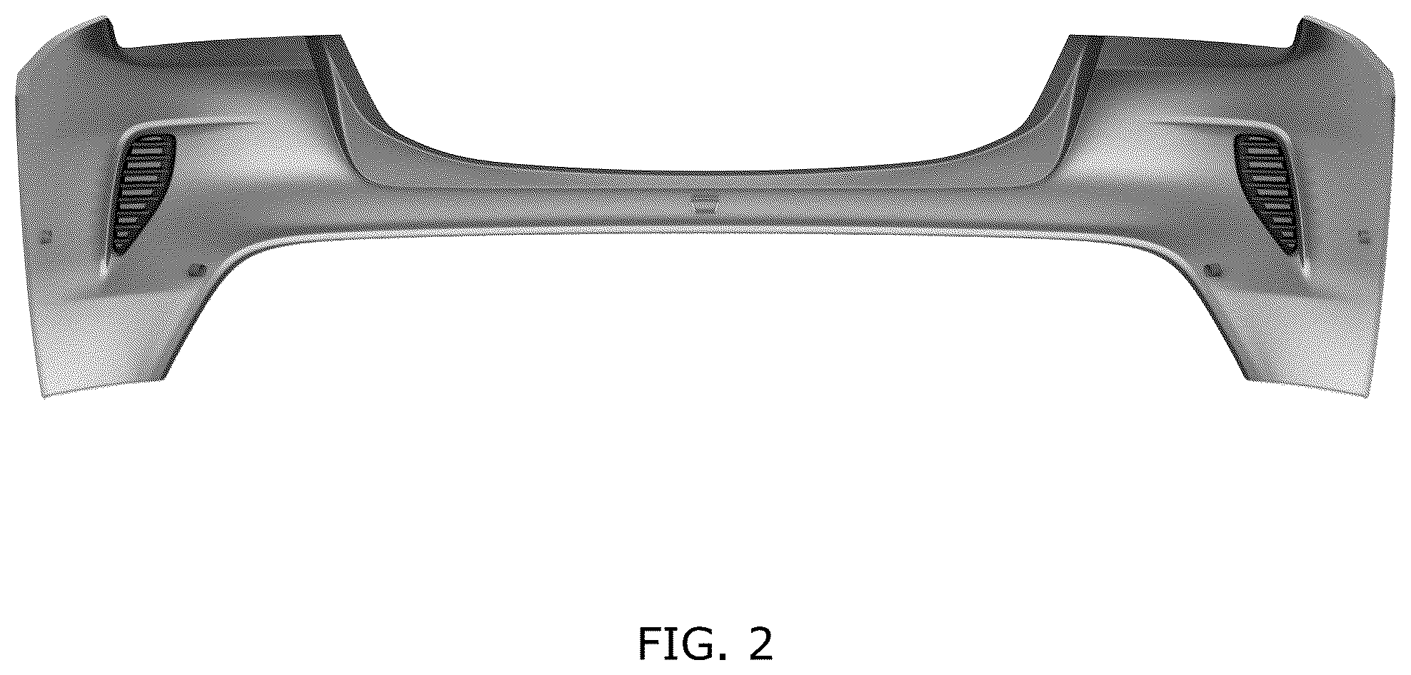 Patent USD1100764 Figure 2 – Rear bumper for a vehicle