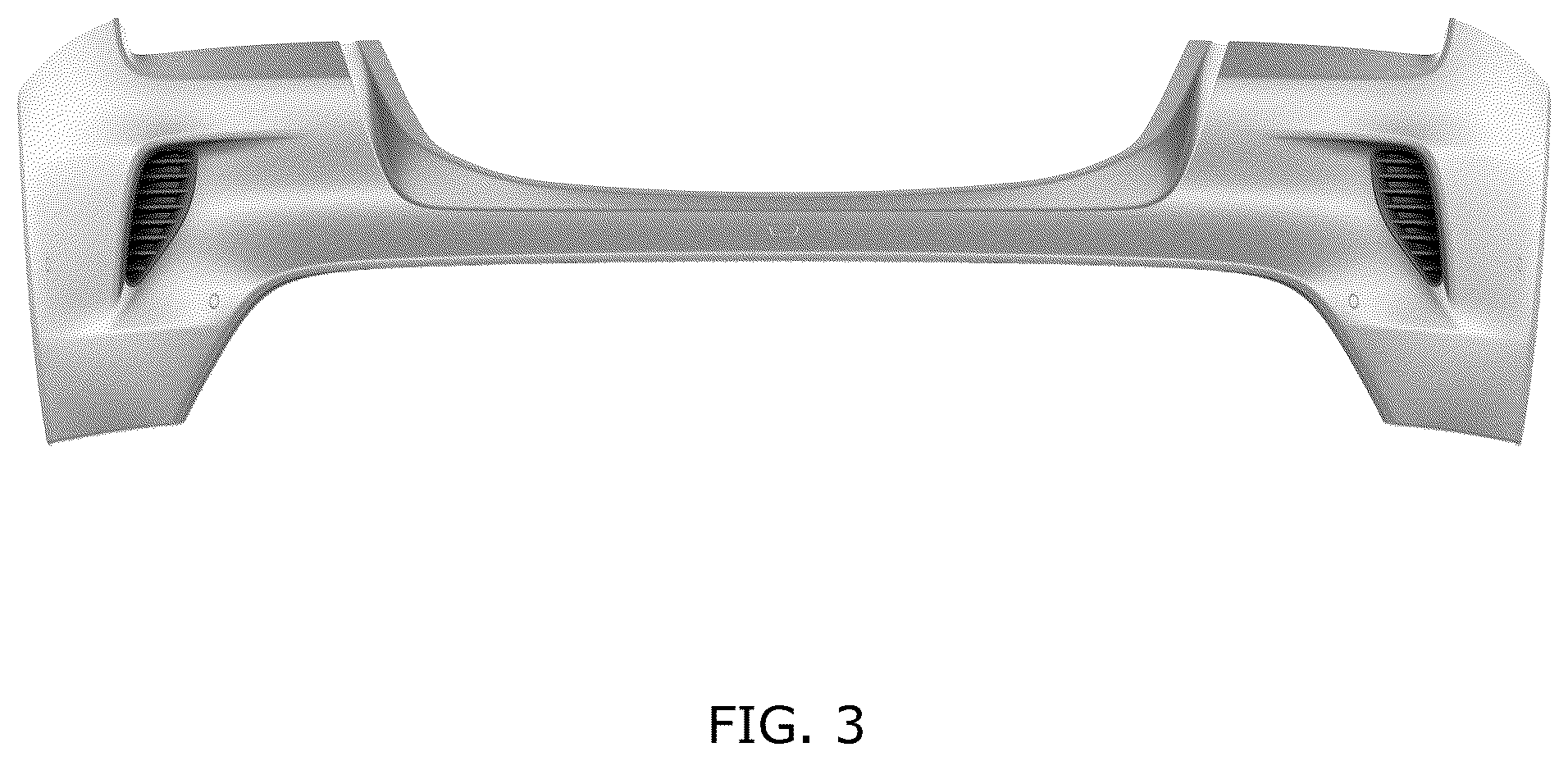 Patent USD1100764 Figure 3 – Rear bumper for a vehicle