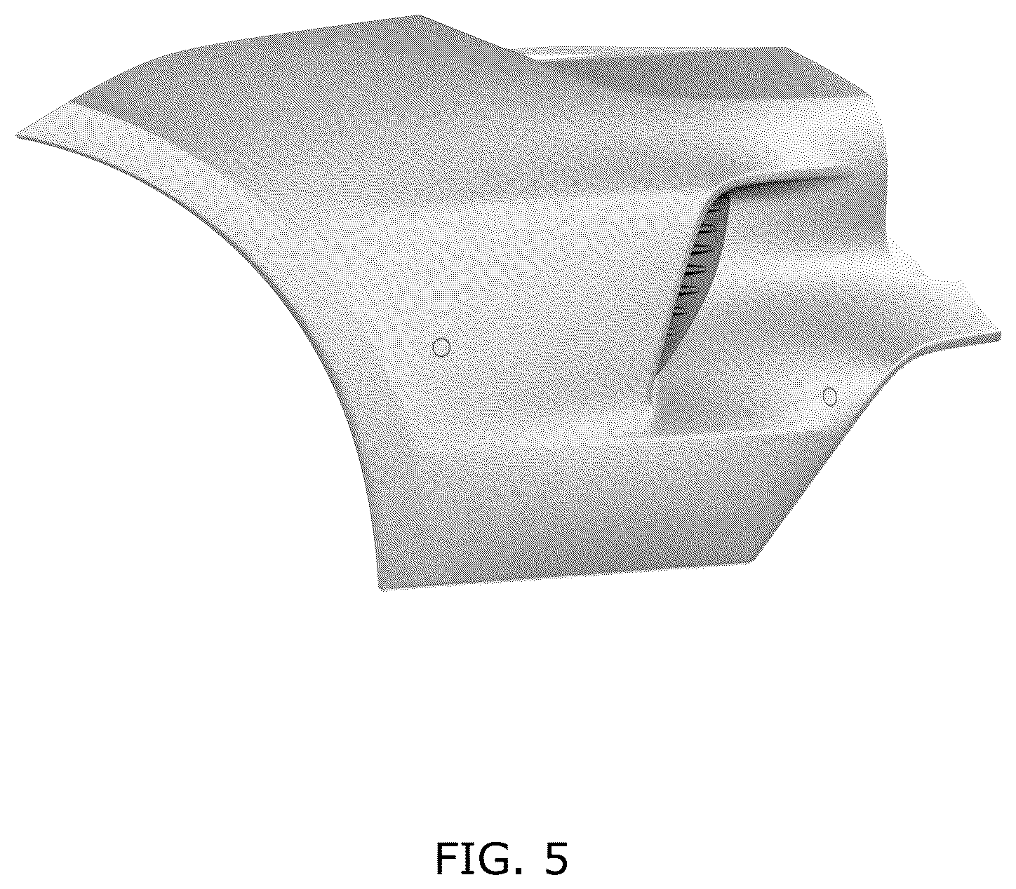 Patent USD1100764 Figure 5 – Rear bumper for a vehicle